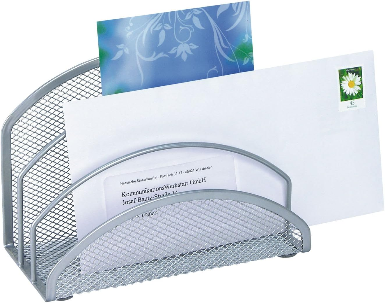 Wedo 65354 Office Letter Stand with 3 Compartments Wire Metal Silver image number 7