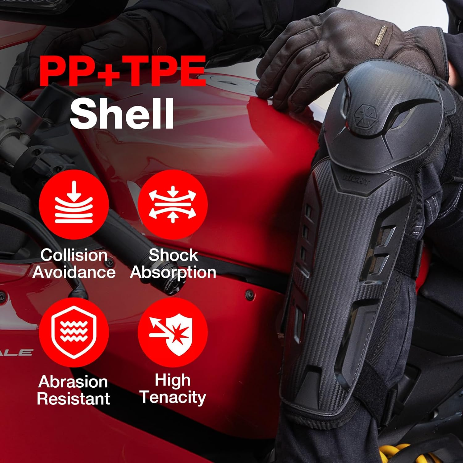 SCOYCO 4Pcs Motorcycle Knee Shin Guards Black Adjustable Long Leg Sleeve Protective Gear Anti-Slip Knee Cap Pads Protector Armor for Motocross Racing Mountain Biking image number 3