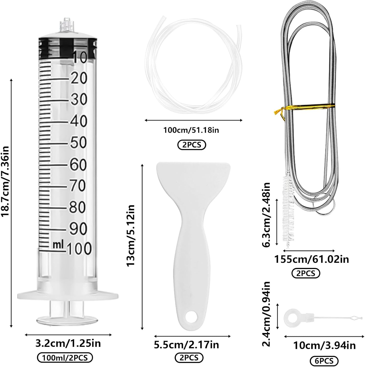14-Piece Fridge Cleaning Set, Fridge Drain Cleaning, Fridge Cleaner Set with Fridge Brush, Hose, Syringe, De-Icing Shovels, Plunger, for Unblocking Drain Holes, Refrigerators image number 1