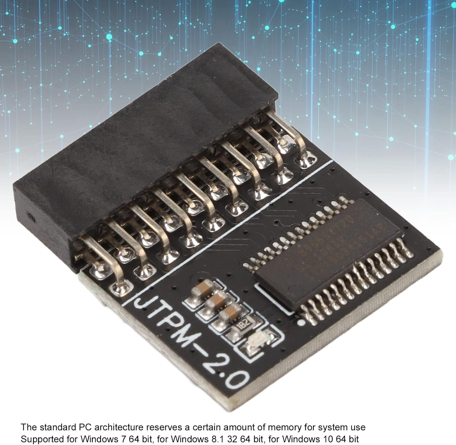 TPM2.0 Module,Secure Storage 18 Pin TPM2.0 Encryption Security Module,Reserved Memory TPM Remote Card,For Motherboards image number 5