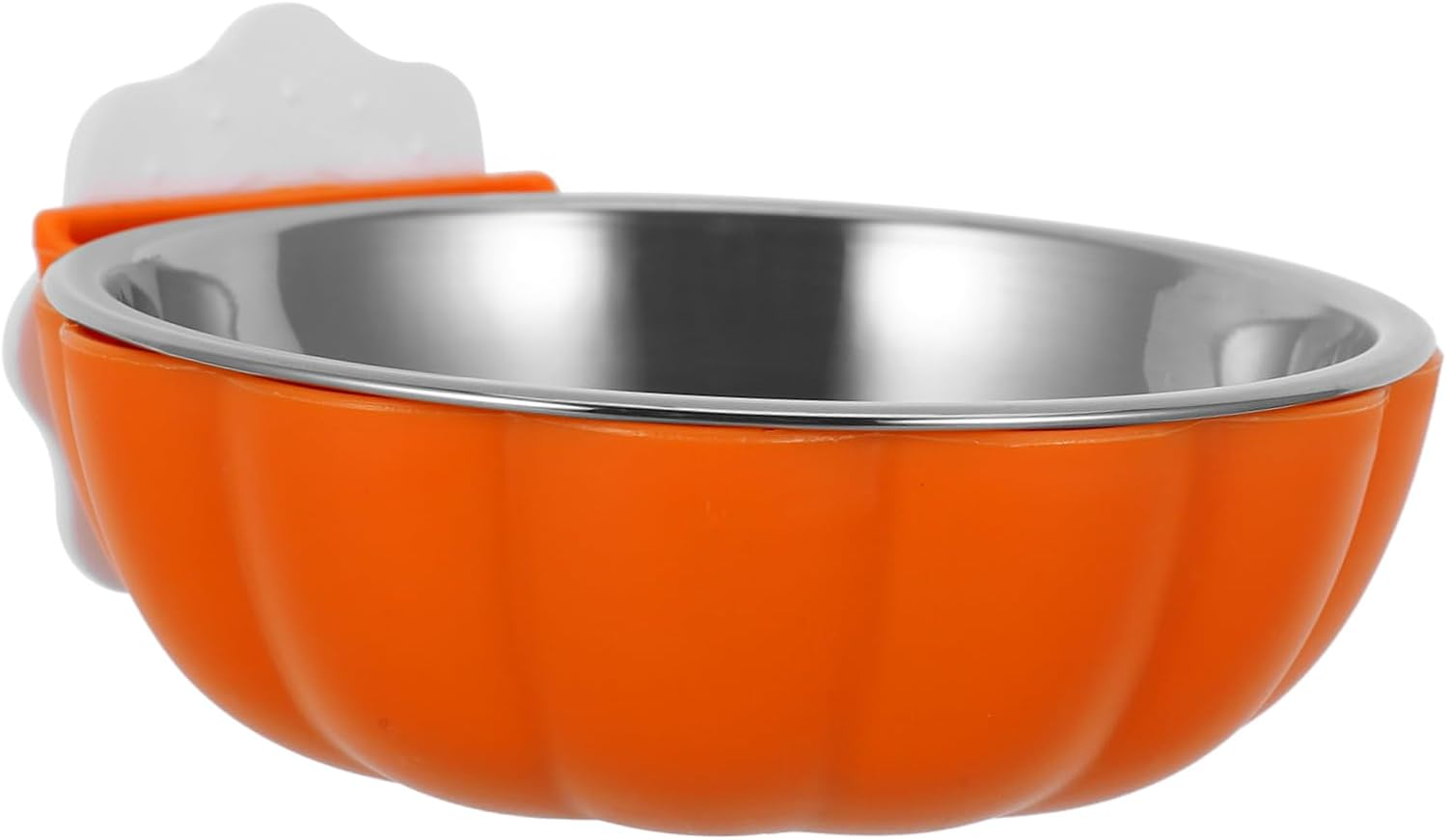 Milisten Feeding Bowl for Parrots Bird Feeding Bowl Parrots Feeding Container Bird Bowl with Clamp Parakeet Water Bowl Small Bird Feeder Bowl for Bird Cage Stainless Steel Orange