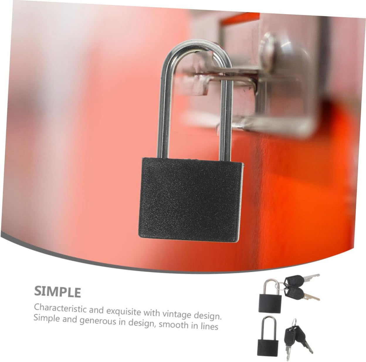 SEWOART 2 Sets Padlocks with Keys Durable Small Luggage Locks for Cabinets Diaries and Furniture Storage Sturdy Design with Polished Finish for Home and Travel Use image number 4