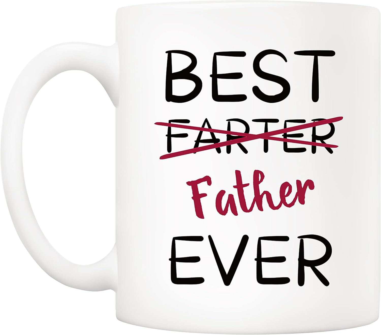 5Aup Fathers Day Funny Dad Coffee Mug Gifts from Daughter Son, Best Father Ever Cups 11 Oz, Christmas and Holiday Ideal for Father image number 2