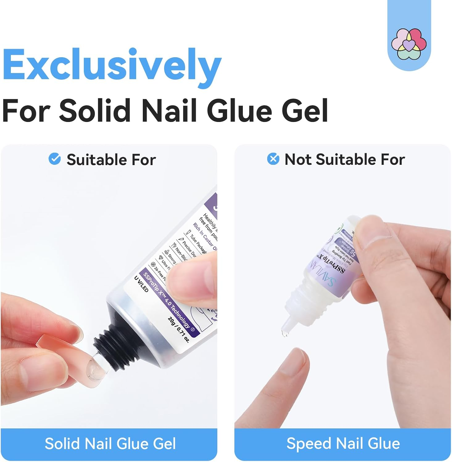 SAVILAND Pro Nail Glue Remover Pen 3 Ml: 10S Quick Removal Gel Remover for Nails with Vitamin E Castor Oil Natural Ingredients Press on Nail Remover for False Nails Solid Glue Gel Removal Home