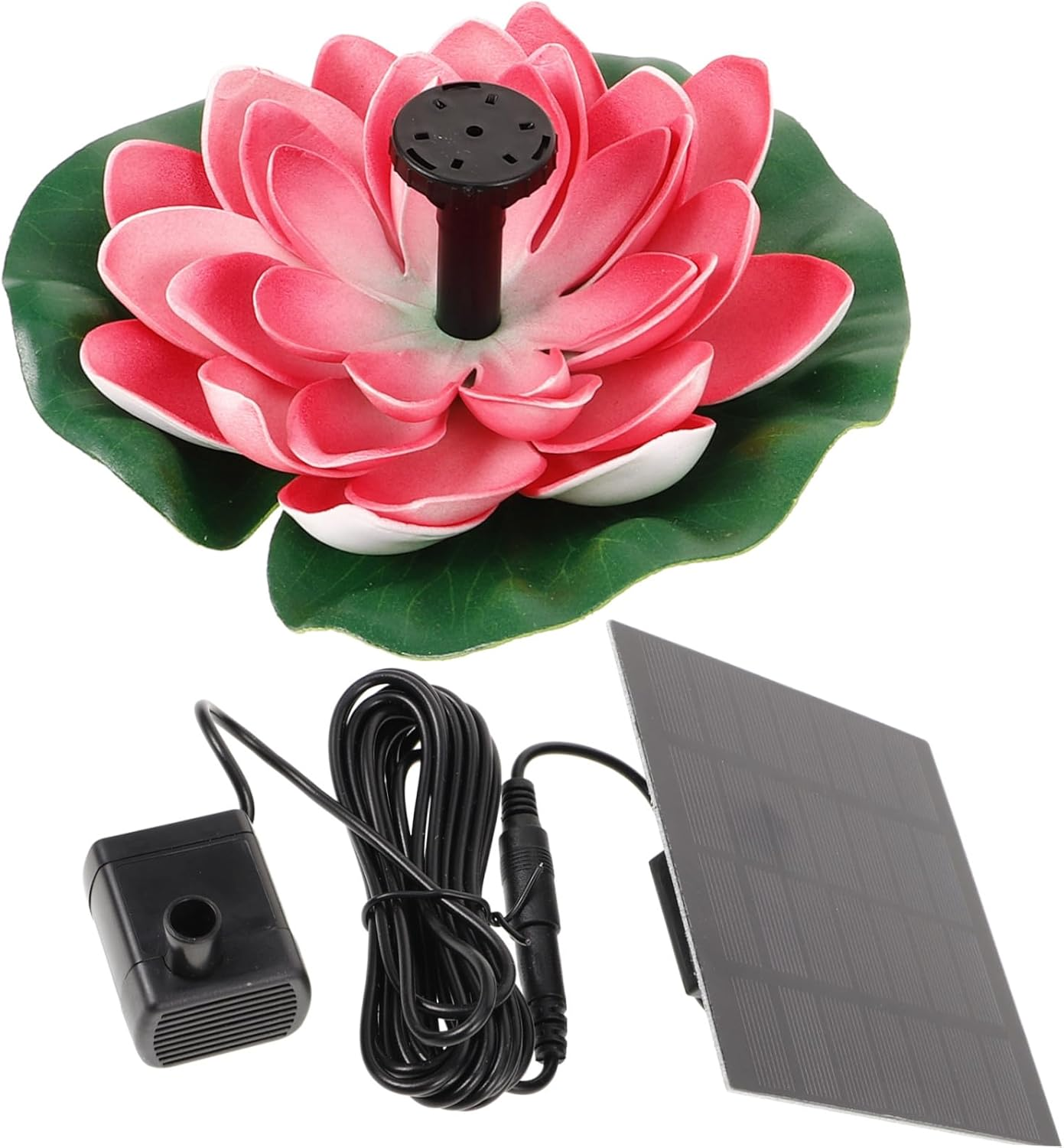Floating Solar Fountain Lotus Design Outdoor Garden Water Feature Solar-Powered Pump Compact Lightweight Easy Installation for Decoration image number 3