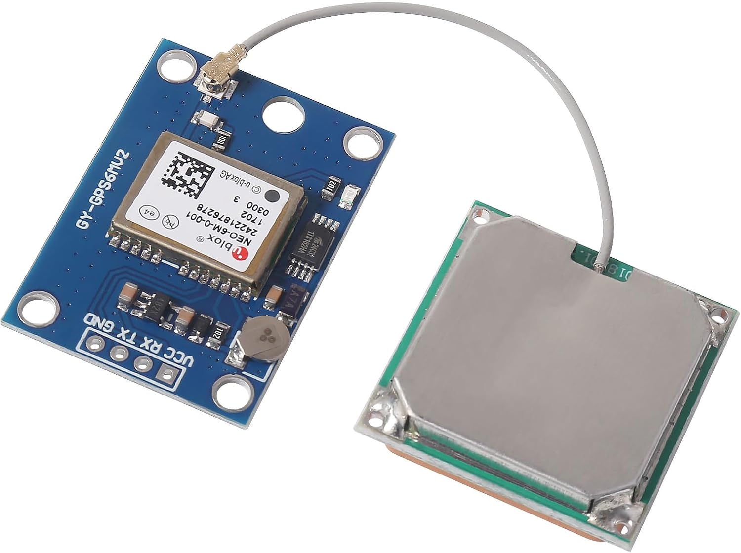 3Pcs GY-NEO6MV2 NEO-6M GPS Module NEO6MV2 with Flight Control EEPROM MWC APM2.5 Large Antenna for for Arduino EEPROM APM 2.5 image number 5