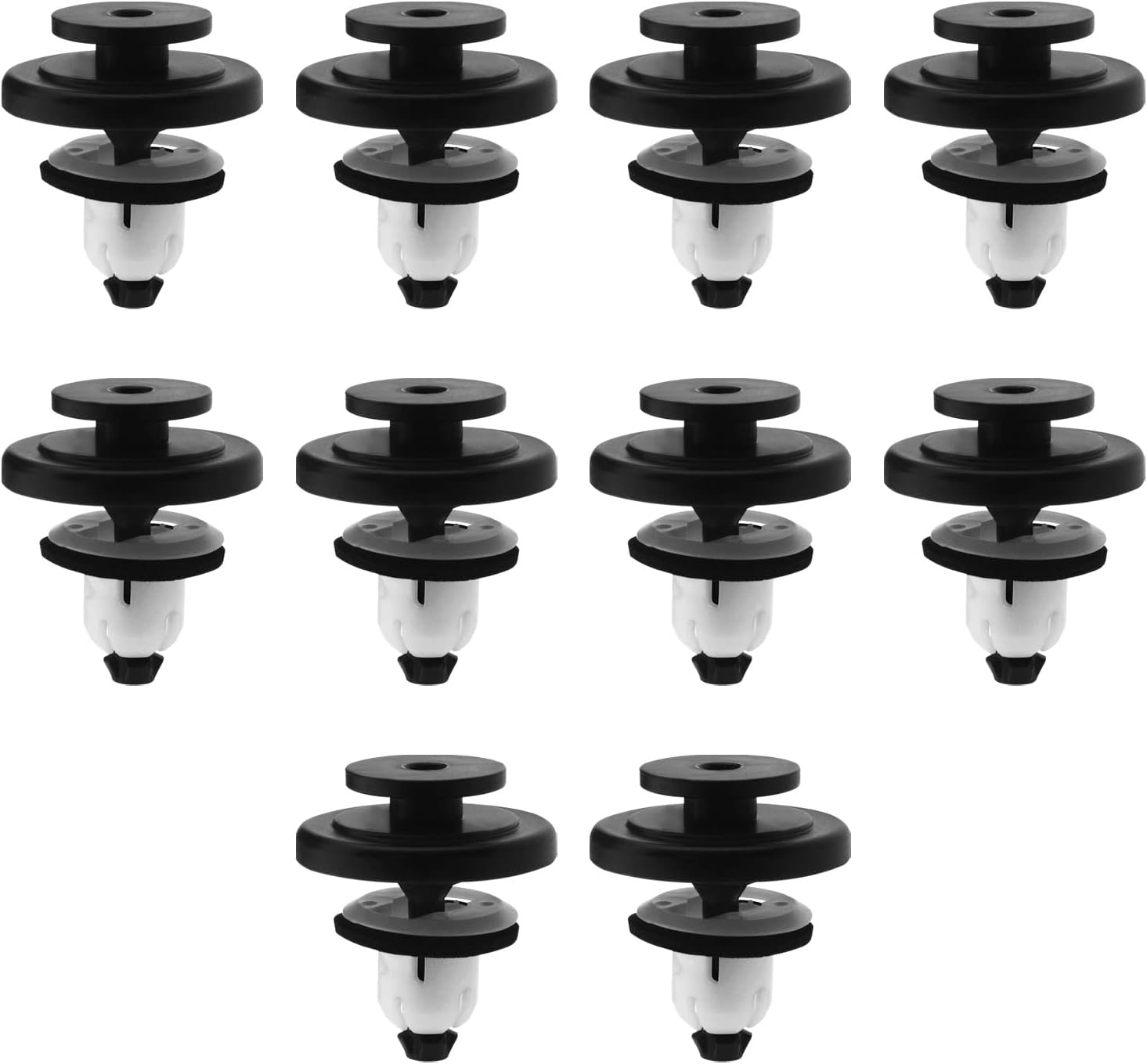 Ecsing 10PCS Tailgate Spoiler Clips 91513-T6A-003 Compatible with Civic CR-V Fit HR-V Plastic Tailgate Spoiler Pin and Nut Retainer Fasteners image number 4