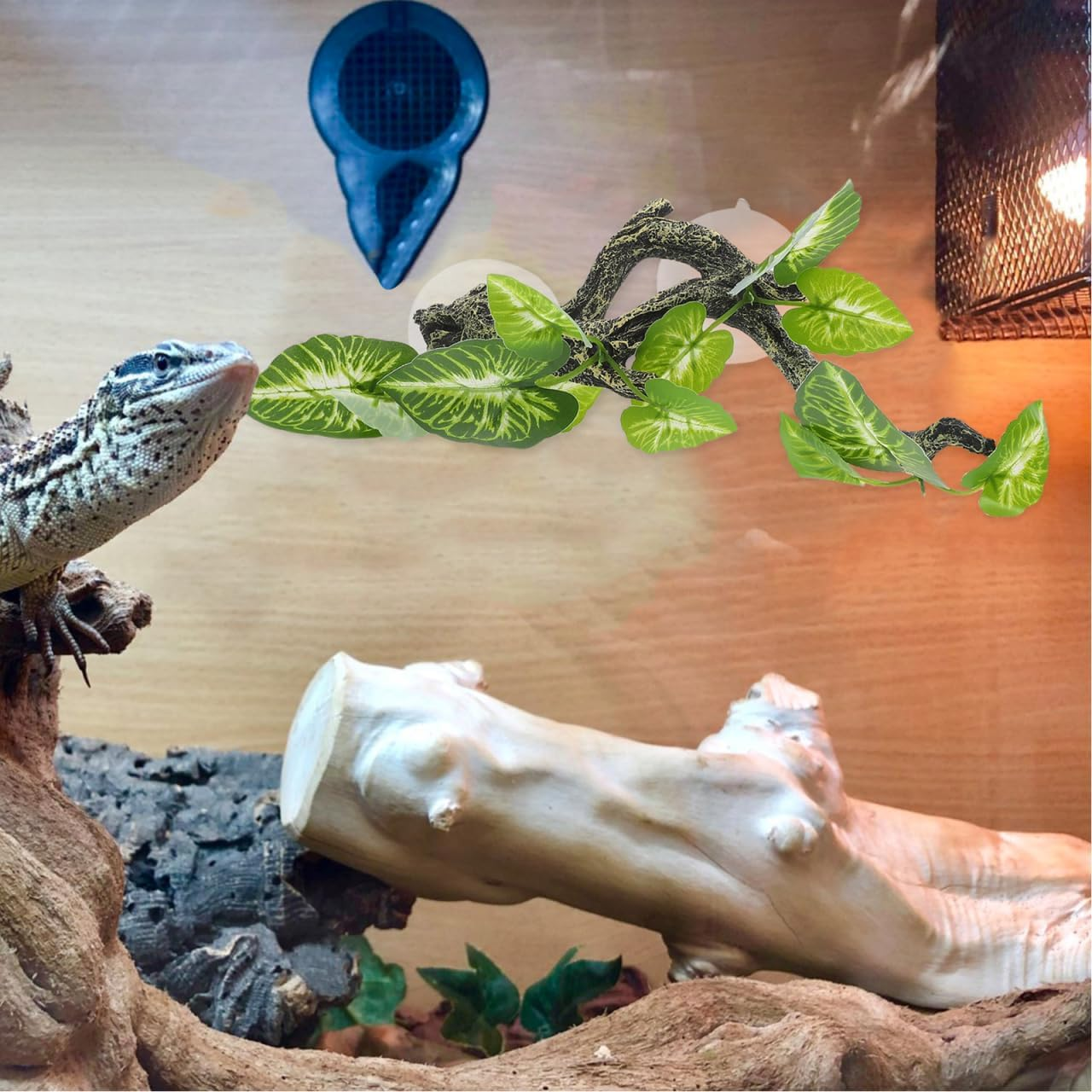 BESPORTBLE Reptile Terrarium Faux Plant Model Realistic Climbing Decor for Reptile Tank Versatile Driftwood Simulation Vine and Easy to Install Decoration for Amphibian Habitat image number 2