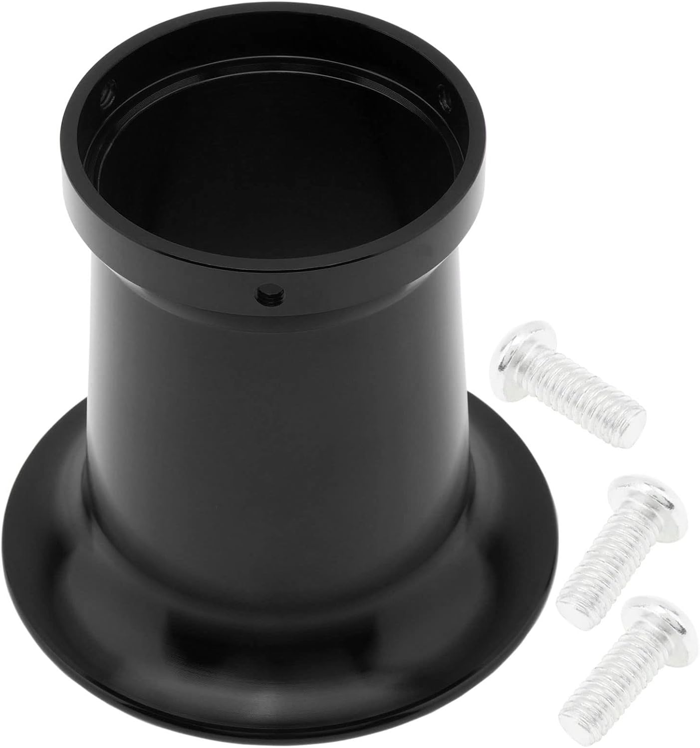 Windance 50Mm CNC Aluminum Alloy Carburetor Air Filter Trumpet Velocity Stack Funnel Fit for PE VM 21Mm / 24Mm / 26Mm / 28Mm / 30Mm, Carb Intake Wind Horn Cup (Black, 50Mm) - Blue image number 2