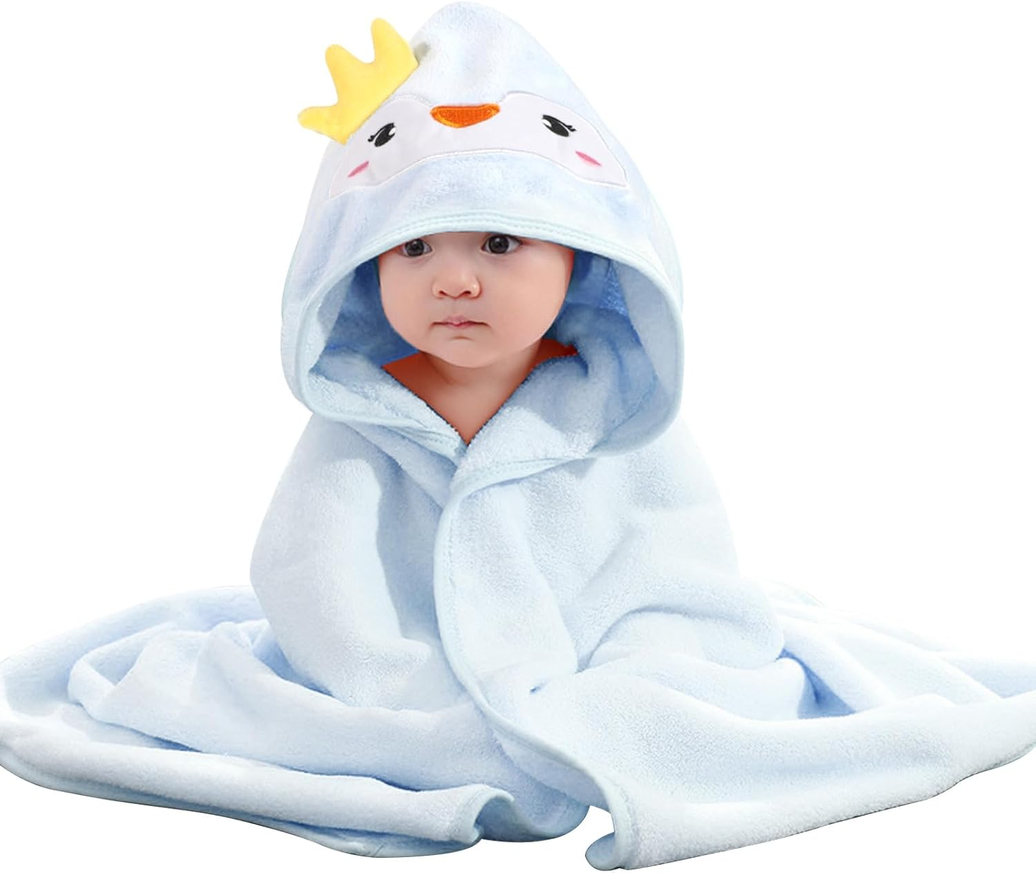 BBXWANG Cotton Hooded Baby Towel, Cute Baby Bath Towel for Newborns, Infants, Toddlers, Baby Towels with Hood for Girls Boys (Gray Koala)