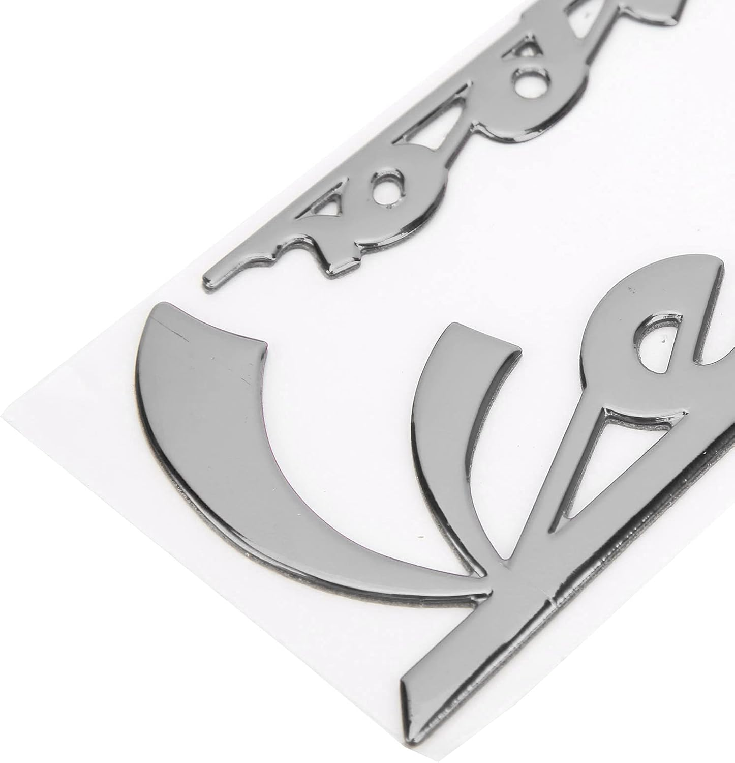 Motorcycle Emblem Sticker,Emblem Sticker 3 Dimensional Decal for Vespa GTS300 LX125 LX150 IE Sprint Primavera 300 LX LXV Super (Silver Color) - Black image number 2