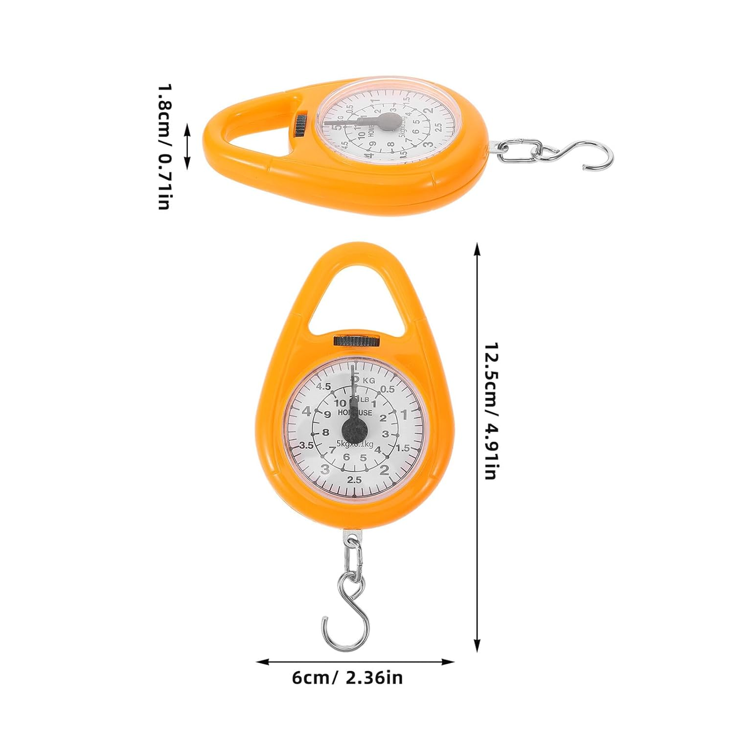 Iplusmile Portable Mechanical Spring Luggage Scale Hook Mini Handheld Weighing Scale for Travel Suitable for Suitcases and Fishing Use image number 4
