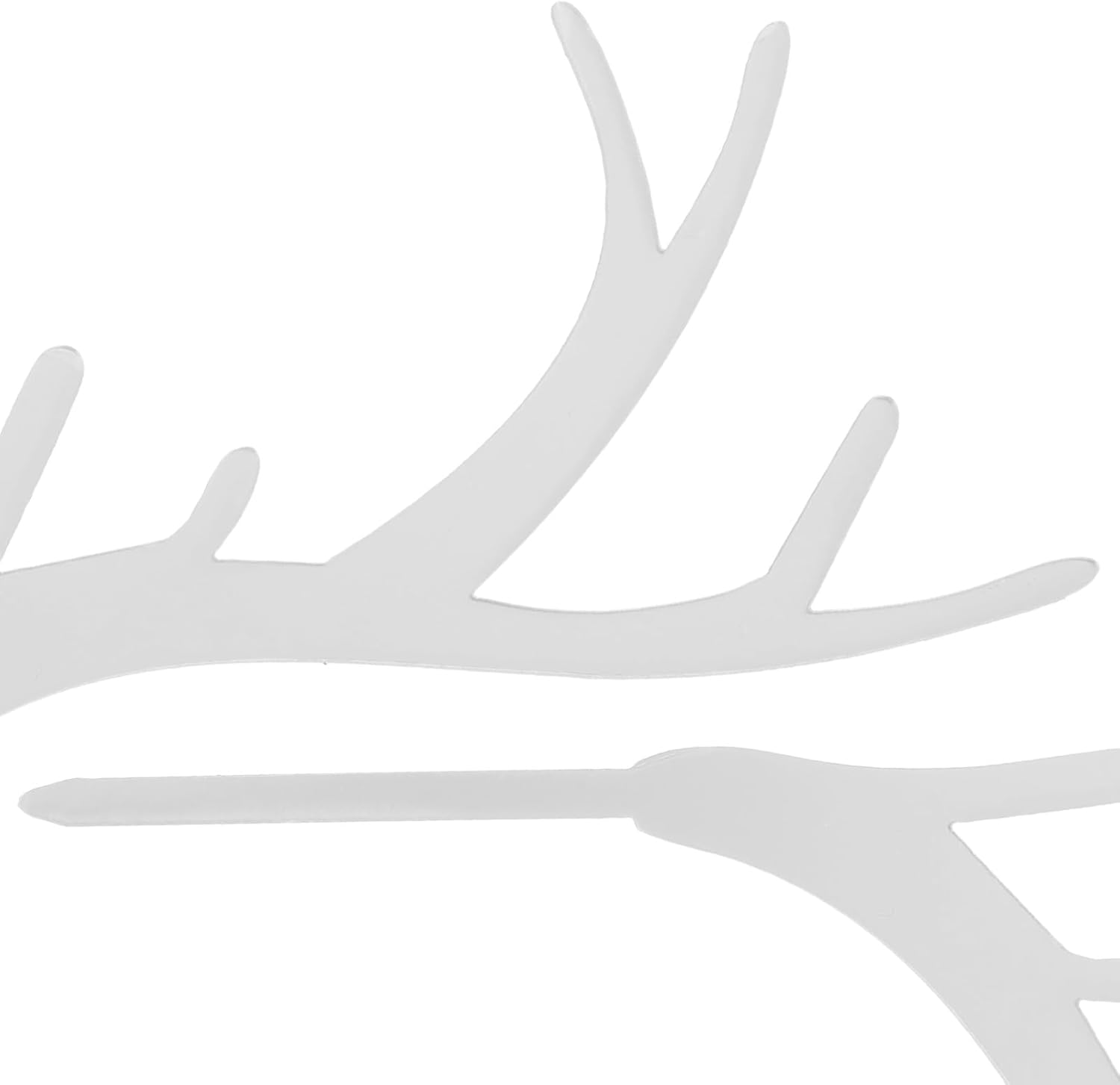 LUOZZY 20Pcs Reindeer Antlers Cake Toppers Christmas Cupcake Picks Deer Antler Cake Decoration Photo Props Xmas Party Supply - Silver image number 1