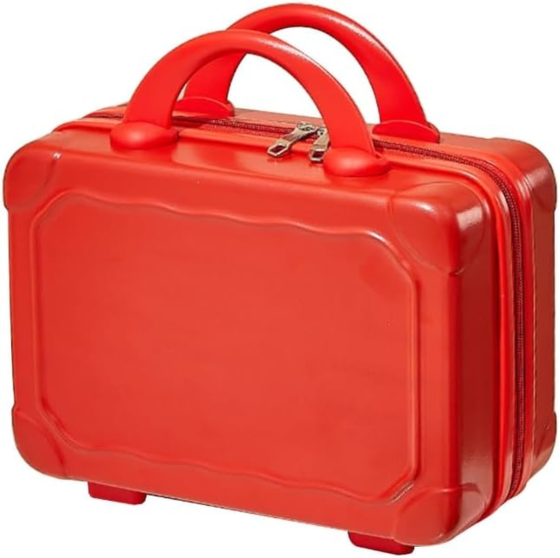 DDPOND 14 Inch Mini ABS Cosmetic Bag Portable Travel Makeup Suitcase Decorative Hand Luggage Carrying Bag for Women Girls image number 5