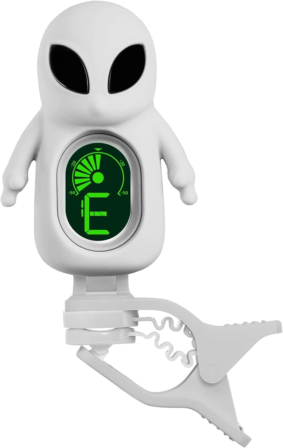 Guitar Tuner, Accurate Tunning, with Digital LED Displays, Cute Cartoon Tuner Perfect for String Instruments, Guitar Tuner Clip on Acoustic, Bass, Classical Electric Guitar A71 (Gray) image number 6