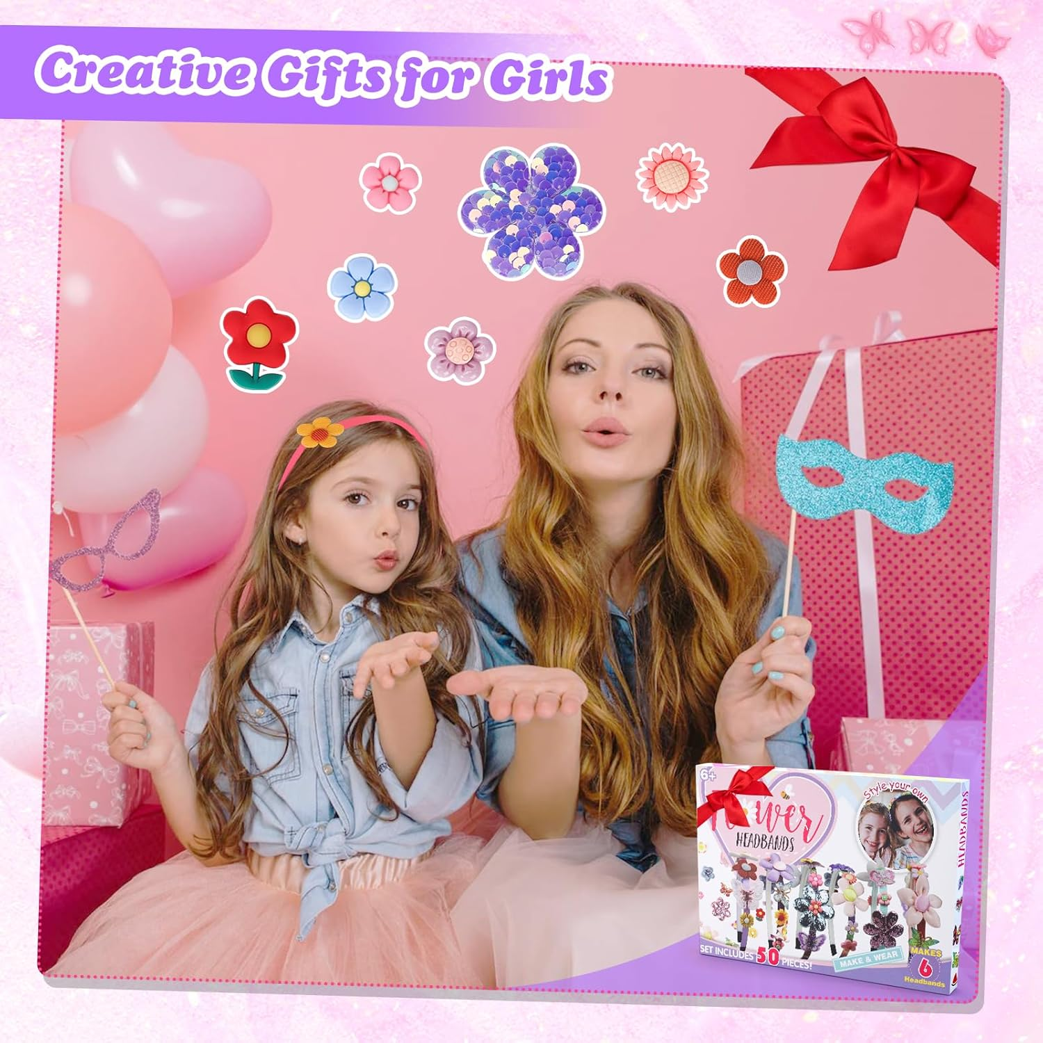 Best Presents for 4-10 Year Old Girls,Hair Accessories Making Set Mermaid Tiara - Girls' Birthday Gift Ideas Toy for 4-10 Years Old image number 4