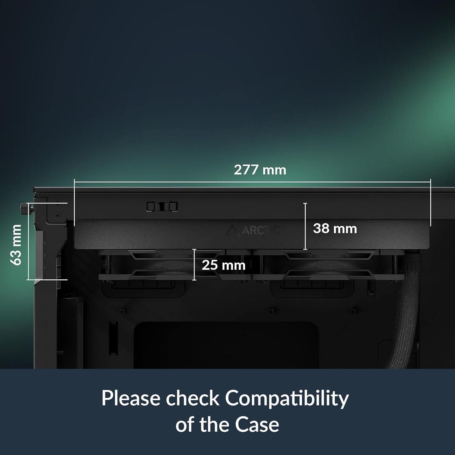 ARCTIC Liquid Freezer III Pro 240-240 Mm AIO CPU Cooler, Water Cooling, 38 Mm Radiator, PWM Pump, VRM Fan, AMD AM5/AM4, Intel LGA1851/1700 Contact Frame - Black image number 3