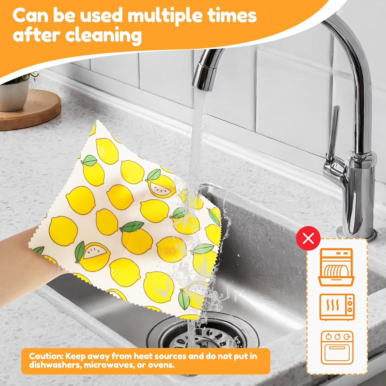 9 Pcs Beeswax Food Wraps, Reusable Beeswax Wraps for Food Safe Easy to Use Flower Patterns Beeswax Paper Washable Beeswax Wraps Sustainable Organic Cotton Food Wraps for Food Storage (Style A) - Style A image number 6