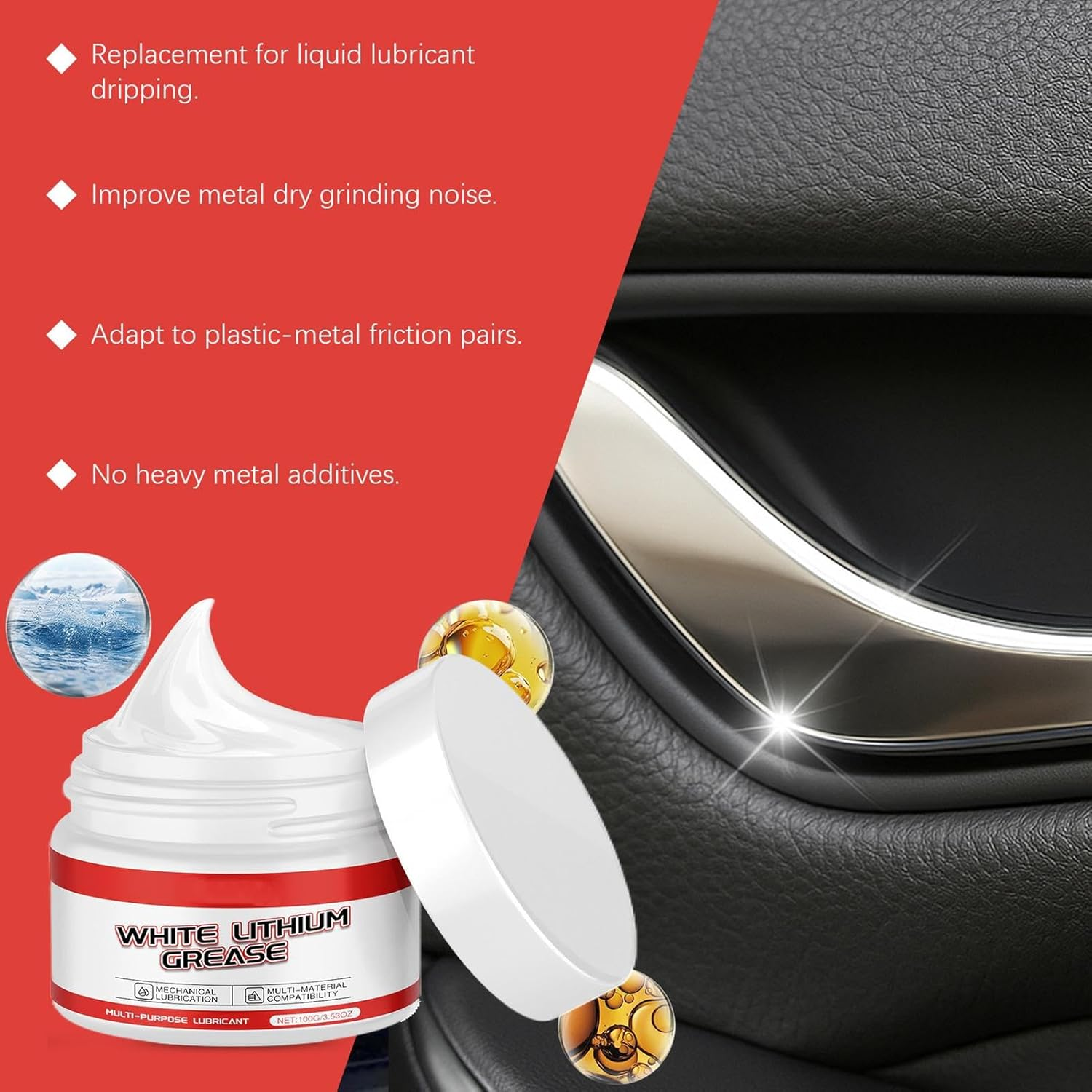 Silicone Grease for O Rings - Multi-Purpose Lubricant with Brush,Lube Sealant Long-Lasting for Car Mechanics Marine Hinges Truck Gears Boat Garage Farm image number 3