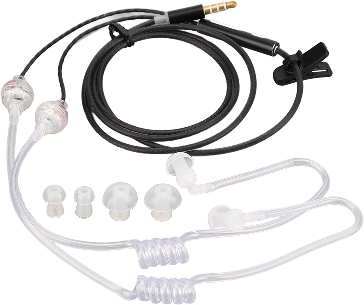 OEBUAFI Radiation- Noise Canceling Headphones, 3.5Mm Air Tube Headphones, Ergonomic Binaural Earbuds for Tablet Gym (Orange)