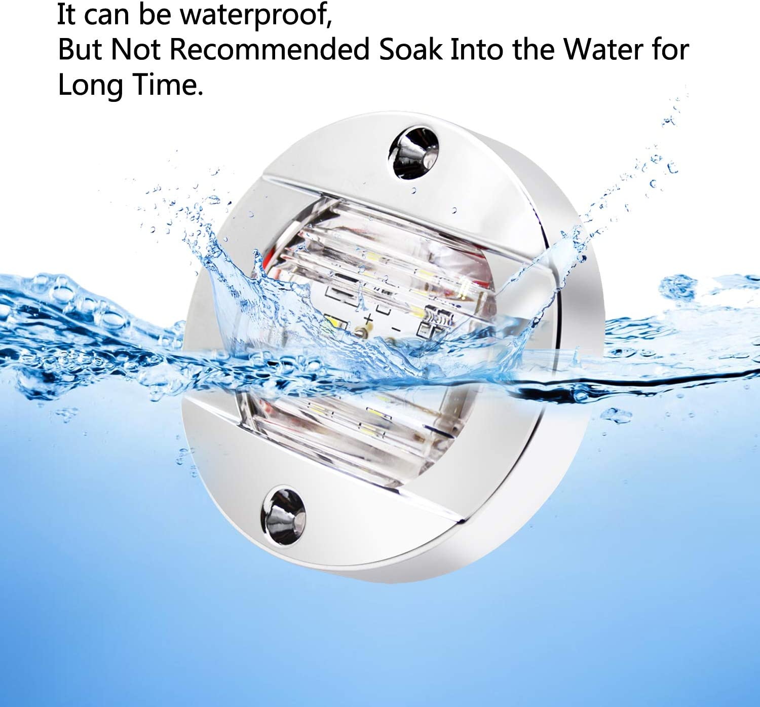 6 Pcs Marine Boat LED Cabin Deck Courtesy Light Stern Transom Lights 12V Blue for Boating Kayak Yacht, Dinghy, Sailboat, Pontoons, Navigation Vessels, Freighters, Hovercrafts, Hunting & Fishing - Blue image number 2