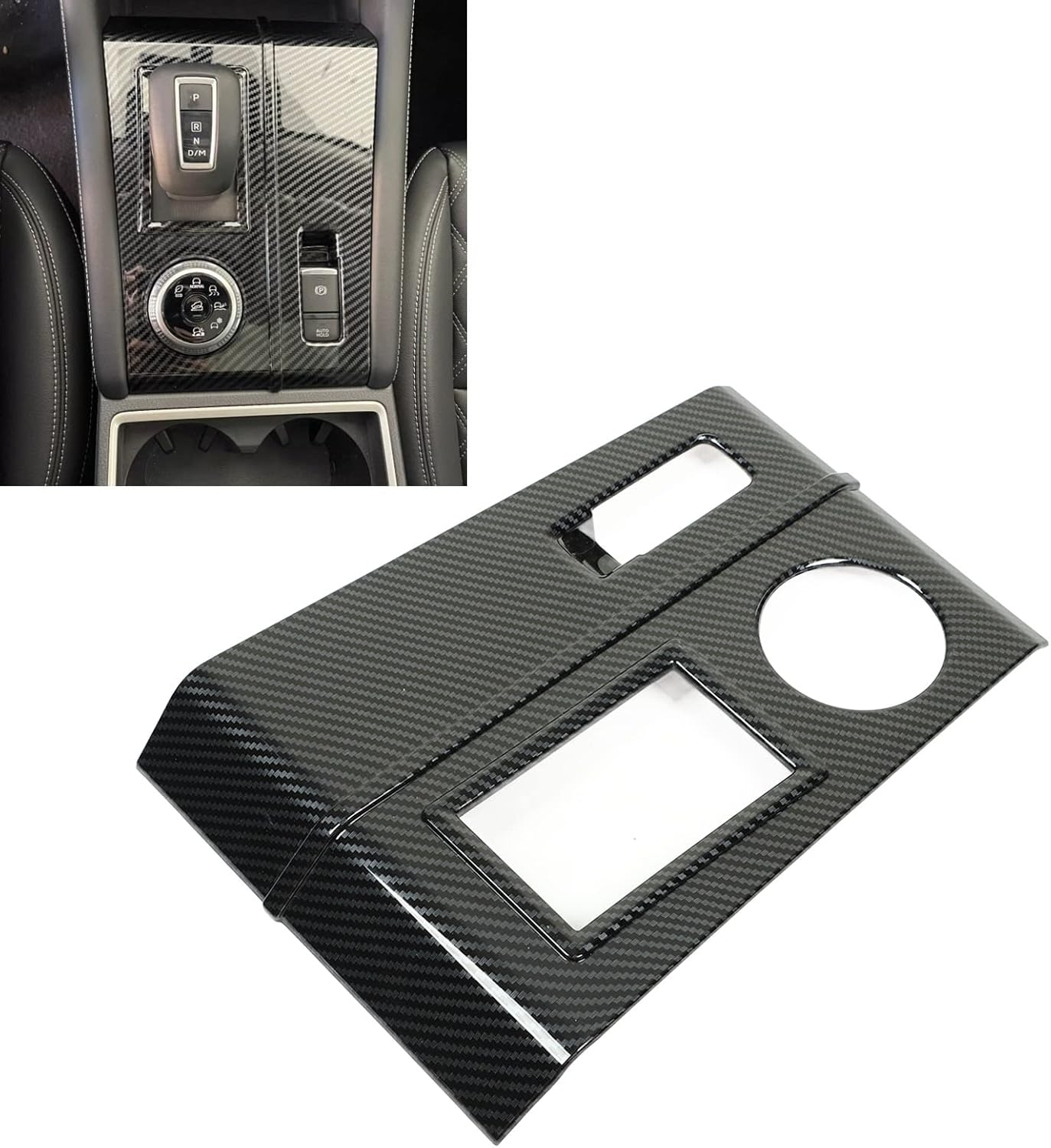 Gear Shift Box Frame Cover for Mitsubishi Outlander 2023, Carbon Fiber Gear Panel Frame Trim, Gear Frame Cover Replacement, Car Interior Center Console Decor Accessories