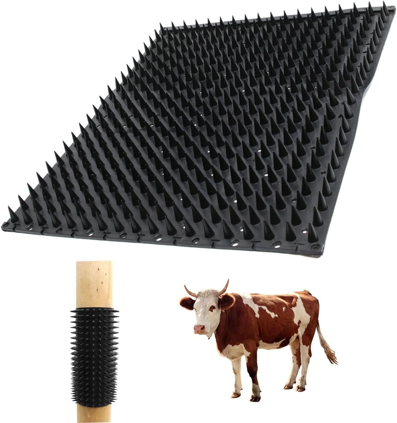 Upgrade Equine and Bovine Massage Brush Kit Horse Scratching Post, Scratching Itch Relief Pad for Small Farm Animal Goat Sheep Cow Dog Soft Touch Scratcher, Scratching Post for Itch Relief image number 3
