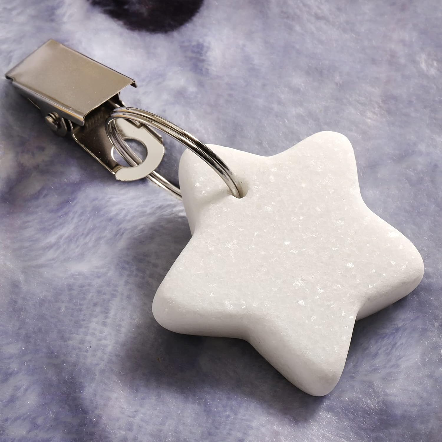 AVLA 10 Pack Tablecloth Weights, Table Cloth Pendant Stones with Metal Clips, Heavy Marble Tablecloth Hangers, Stainless Steel Table Covers Clamps for Decoration, Outdoor, Picnic, Family Dinner Party image number 4