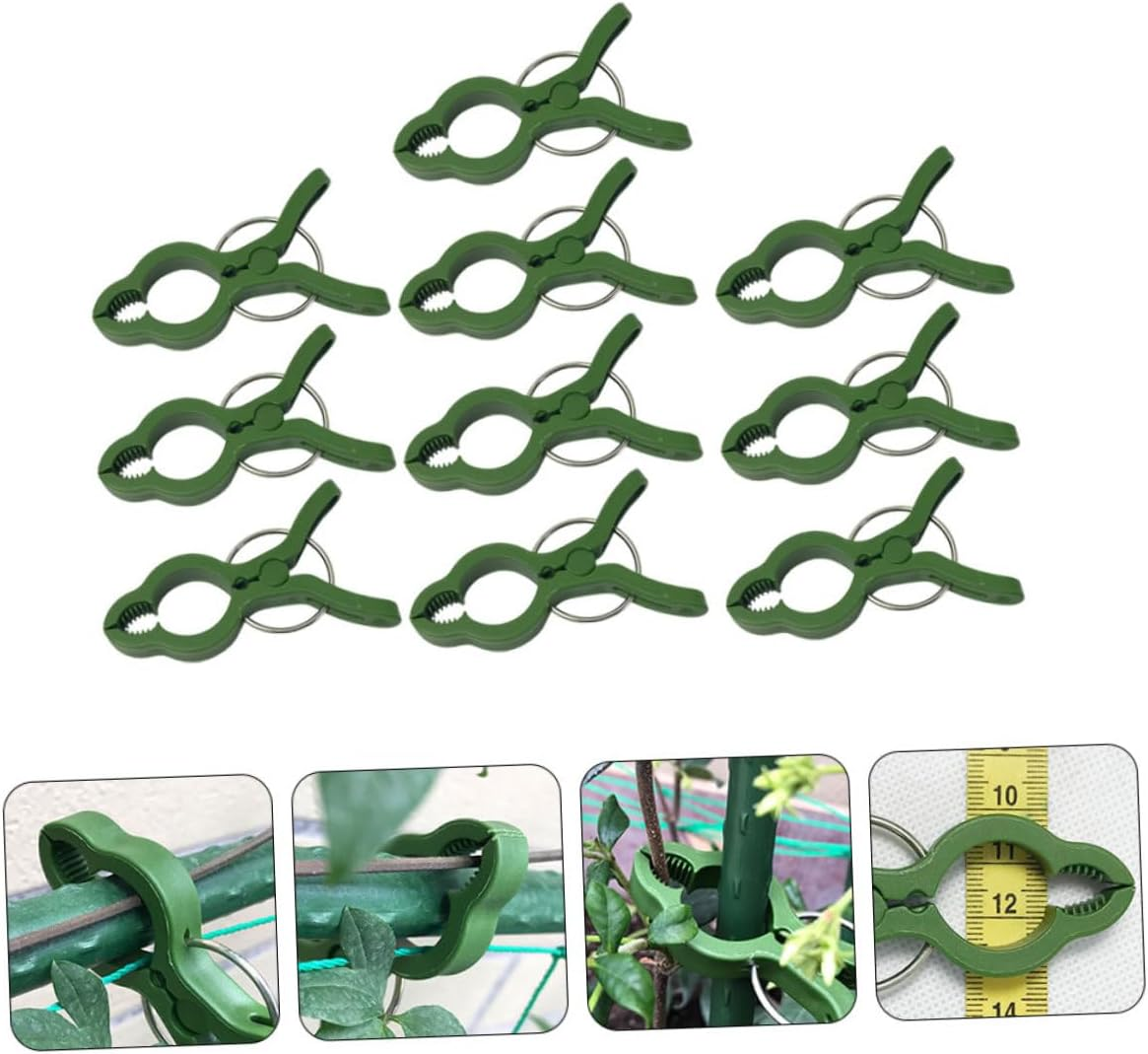 OFFSCH 20Pcs Green Plant Fixing Clips for Potted Branches Easy to Install Gardening Clips for Neat Plant Support and Organization for Orchids image number 6