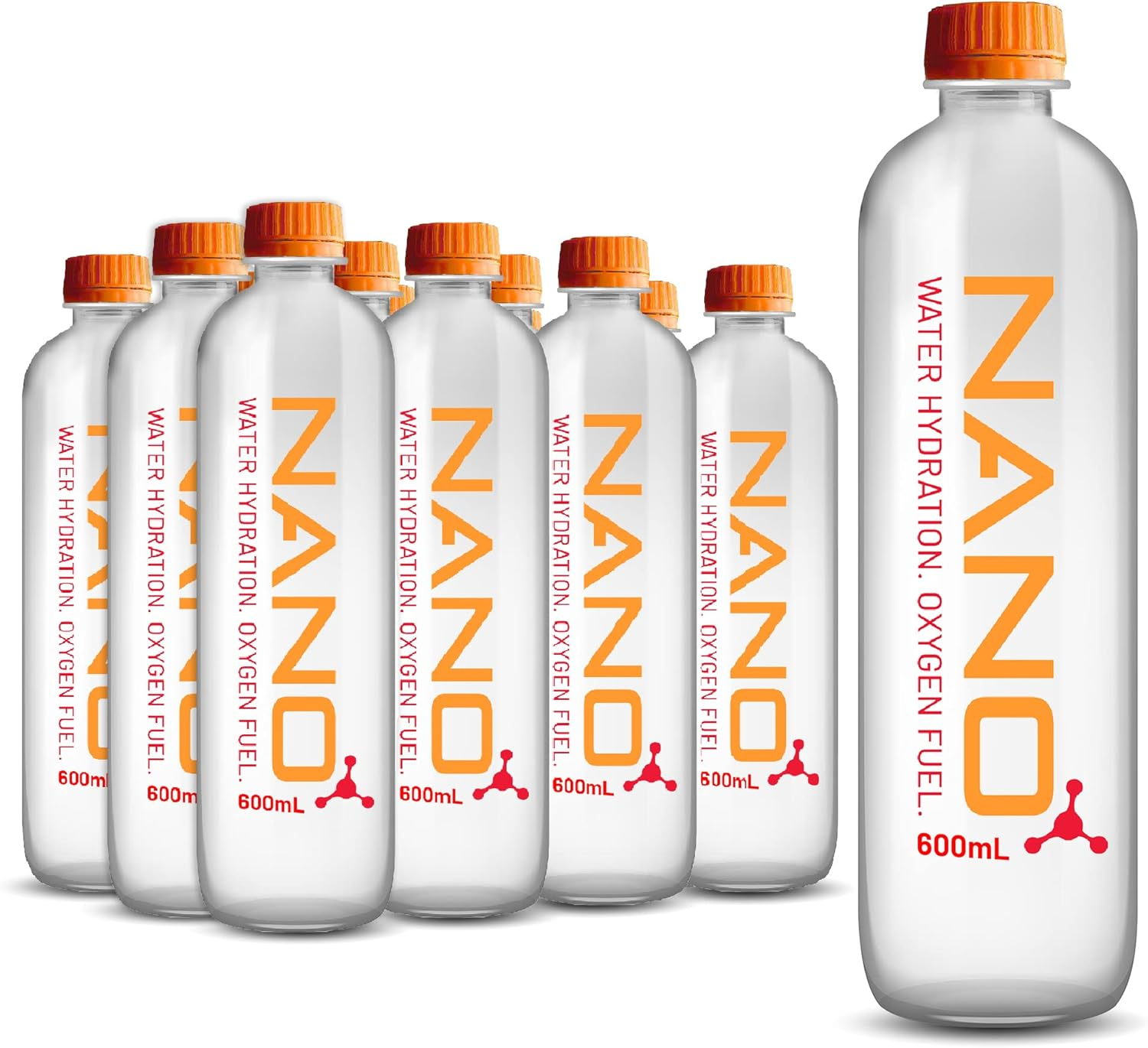 Nano Bubble Nano Water with Billions of NANO Bubbles of Oxygen (Pack of 12) - Highly Oxygenated Water - Oxygen-Filled Water - Mountain Natural Valley Spring Water - Clean & Fresh Pure Bottled Drinking Water