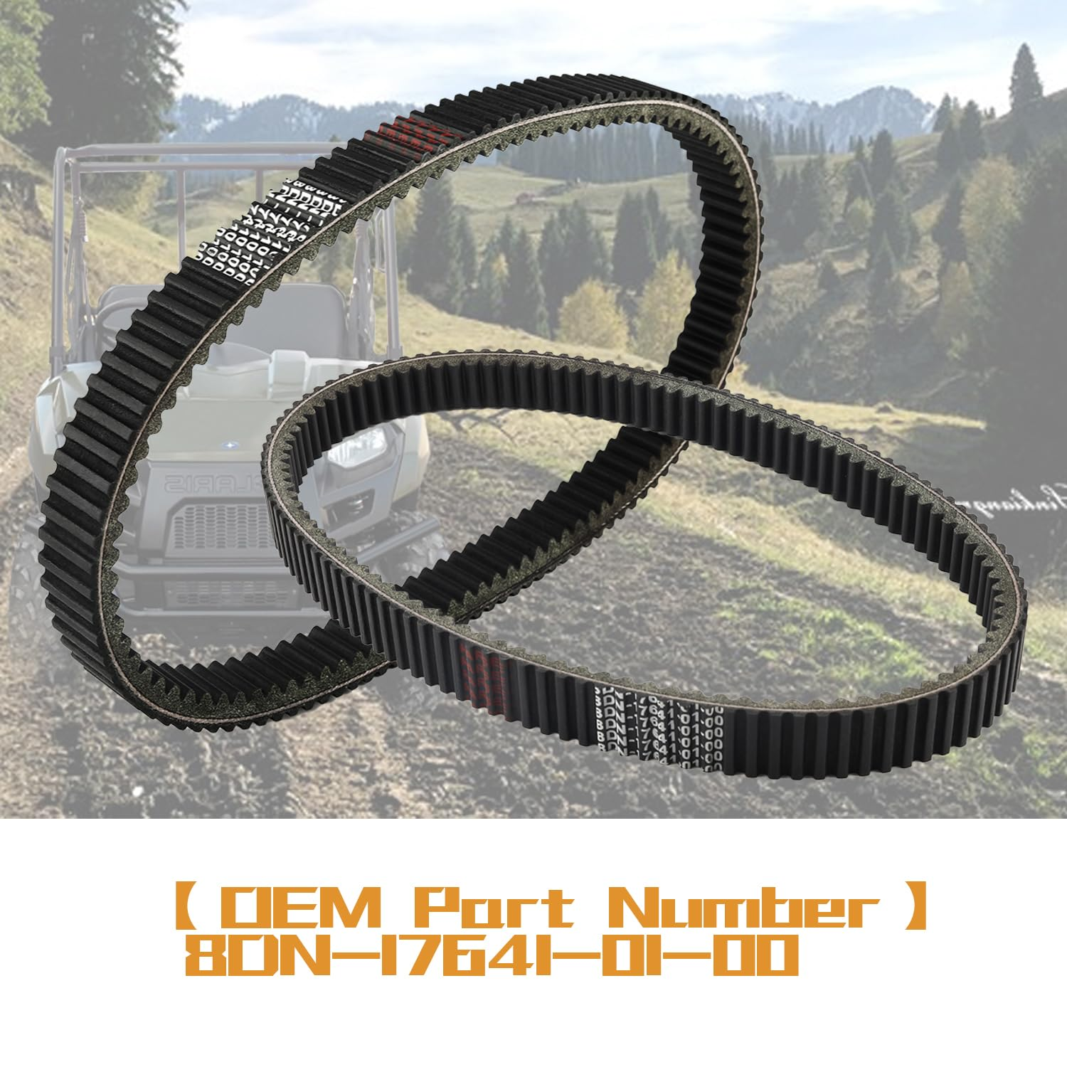 KARSEE Drive Belt Replacement for Yamaha Snowmobile 08-14 8DN-17641-01-00