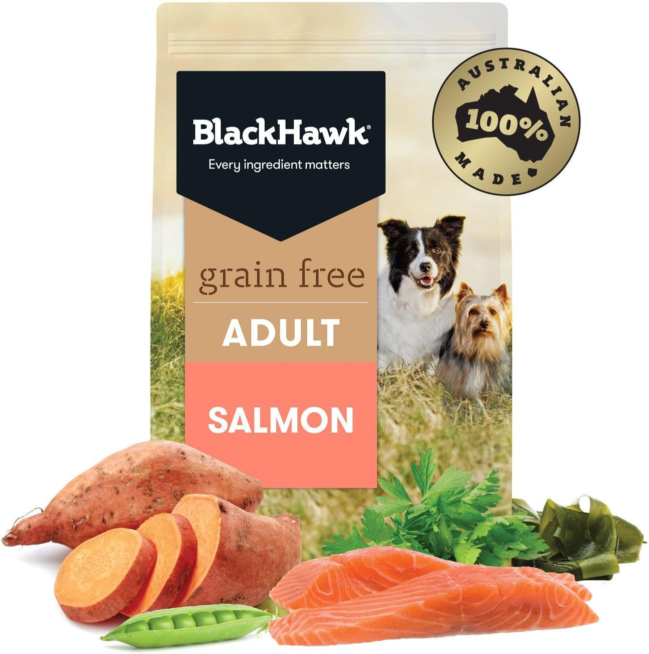 Black Hawk Adult All Breed Grain Free Salmon Dry Dog Food 15 Kg image number 3