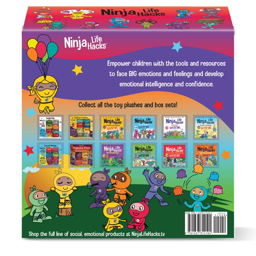 Ninja Life Hacks Flippable Toy CBT Book Box Gift Set (Angry Ninja + Positive Ninja, Nervous + Calm Ninja, Anxious + Brave Ninja, Thinking + Impulsive Ninja) image number 5