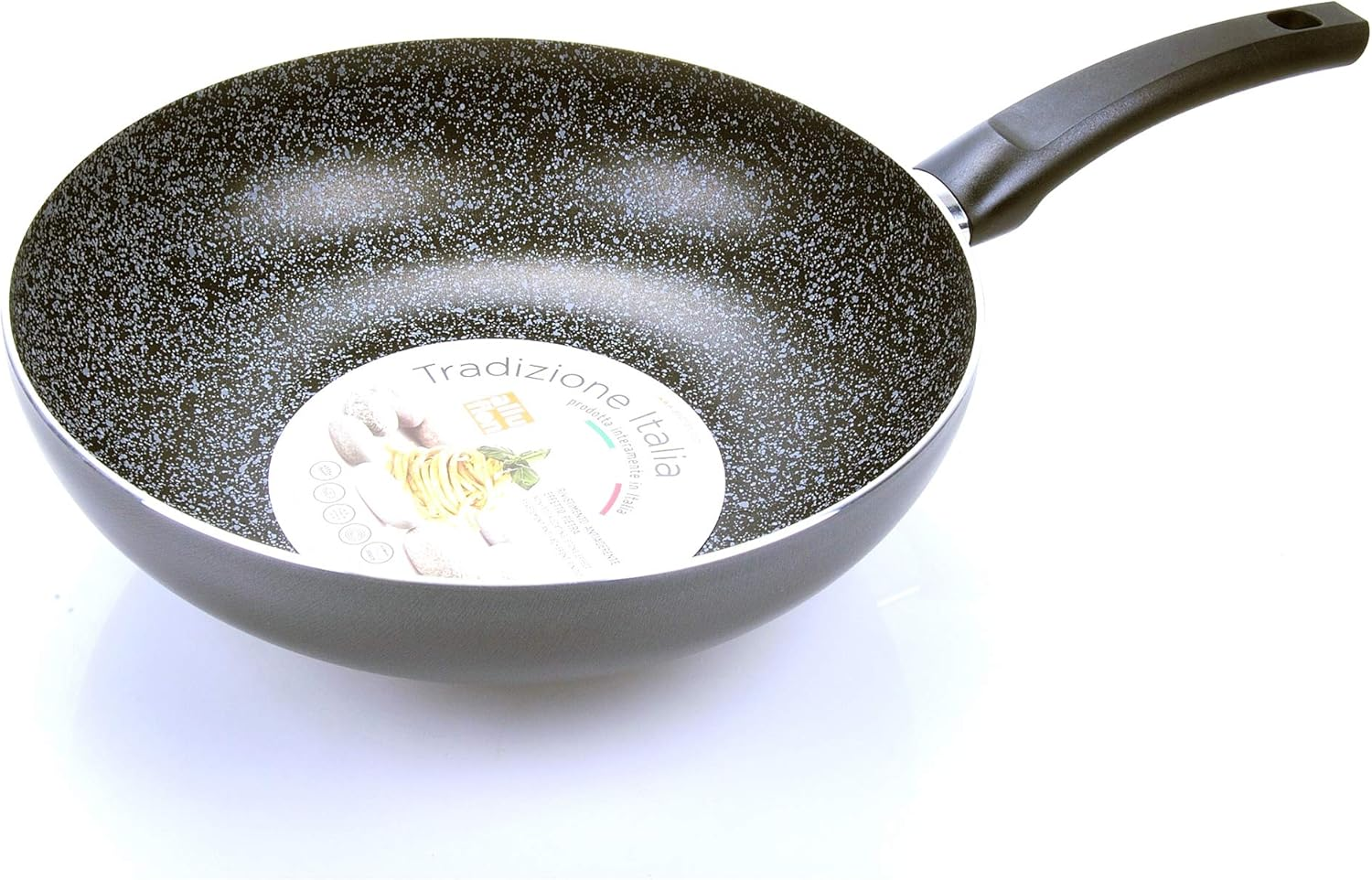 ALLUFLON Tradition Italy Wok, Aluminium, Black, 28 Cm image number 4