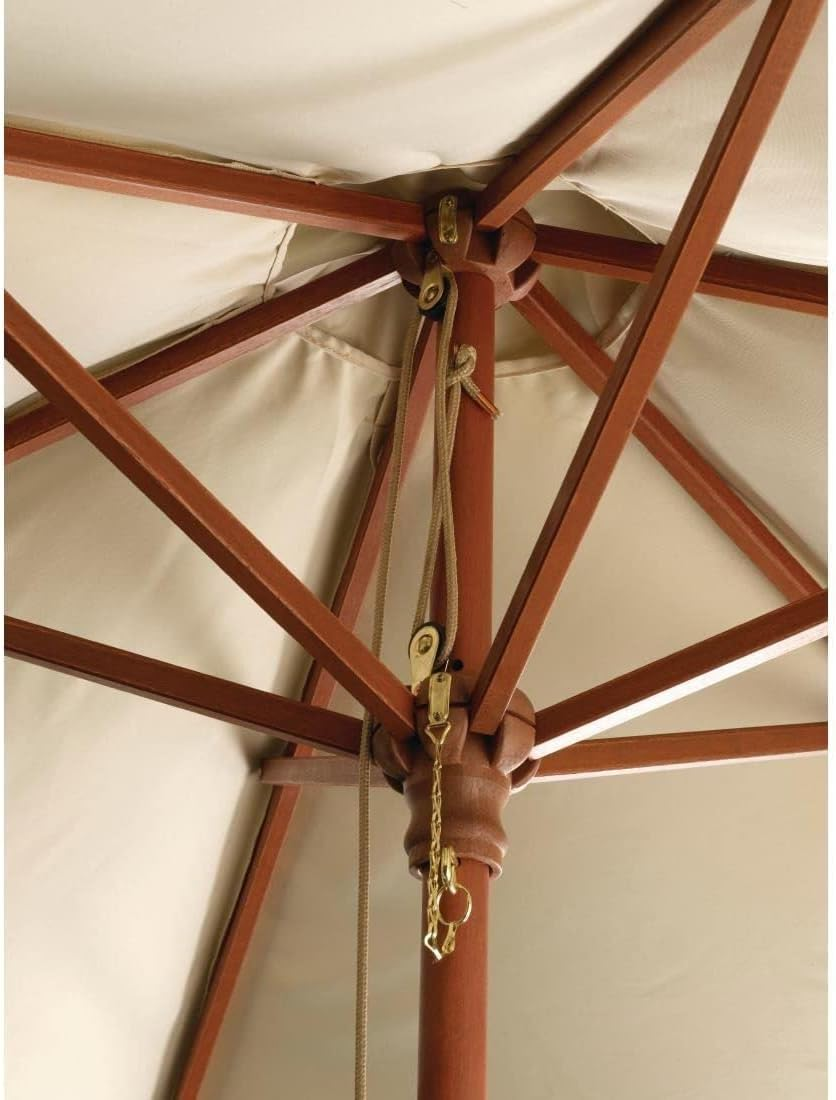 Bolero round Pulley Parasol, Cream, 3M Diameter image number 3