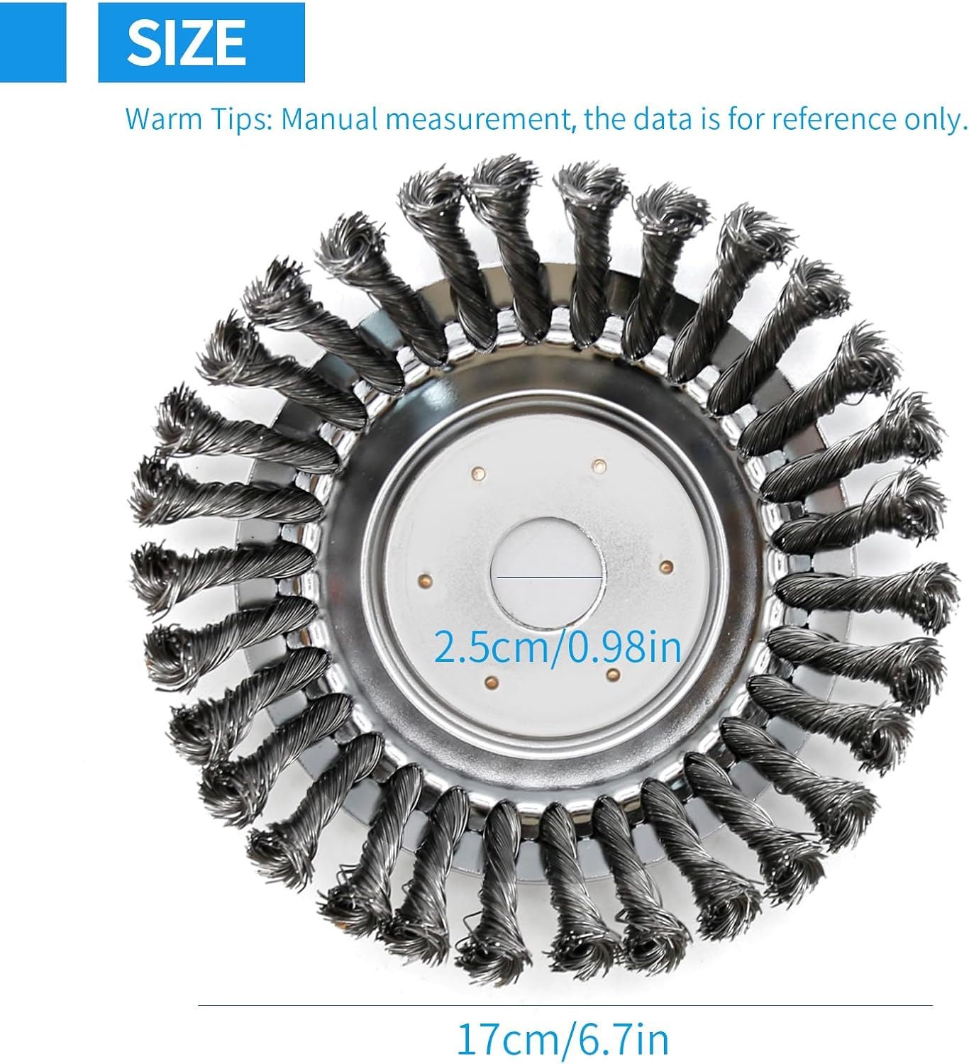 MDEOOSKY 8Inch Steel Wire Rotary Brush, 8'' Cutter Trimmer Head Universal Adapter Kit, Replacement for Stihl Replacement for Husqvarna image number 4
