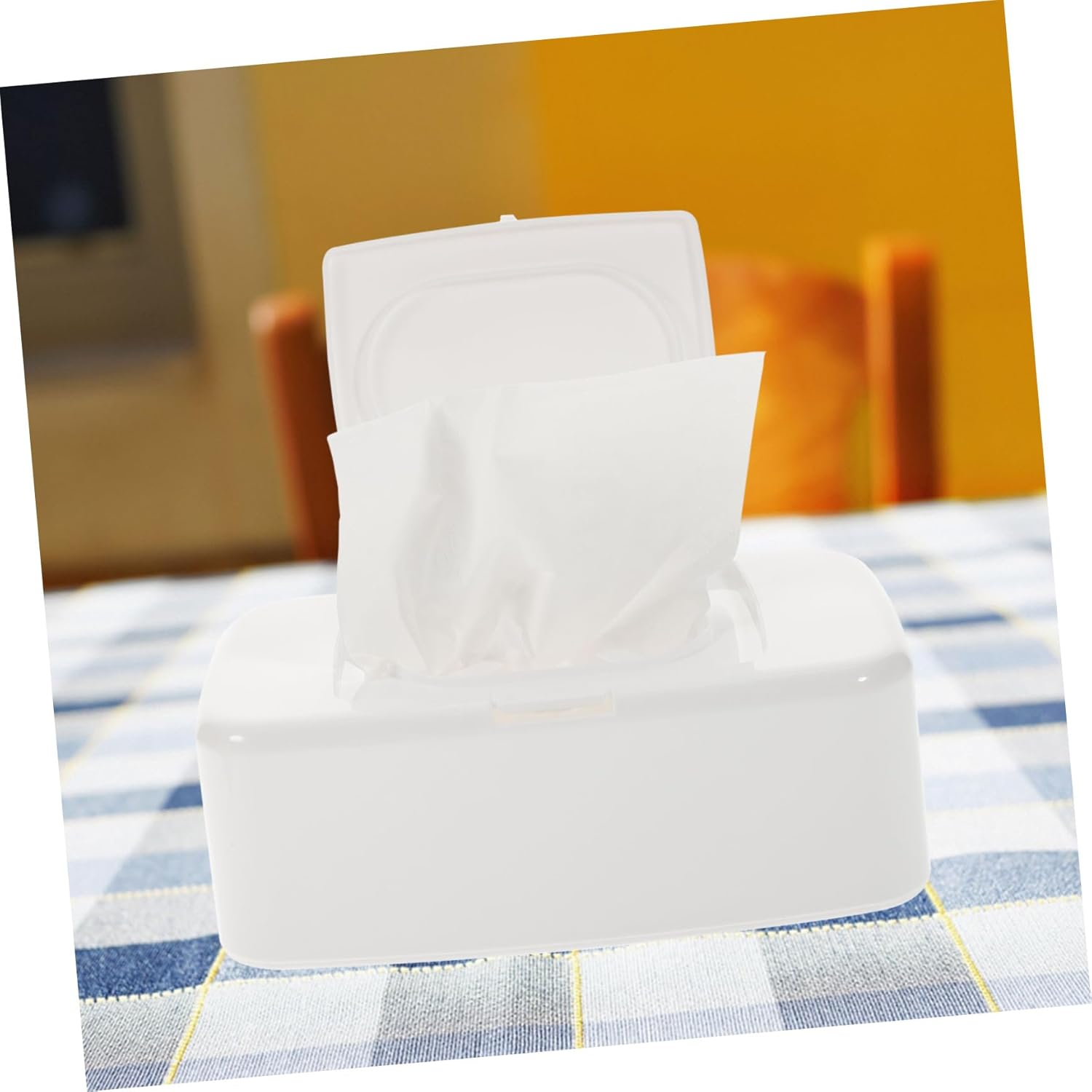 Button Type Wet Wipes Box Dispenser for Travel and Home Use Lid and Storage Function for Kitchen and Bathroom Organization image number 6