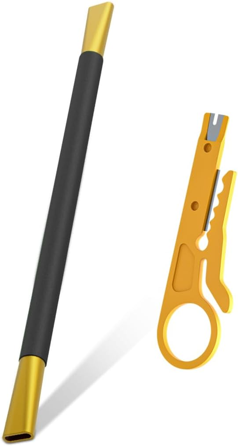 Network Cable Looser Mini Engineer Wire Stripper Wire Straightener Dual Twisted Wire Separators for CAT7/CAT6A/CAT6/CAT5 and Telephone Lines(Blue)