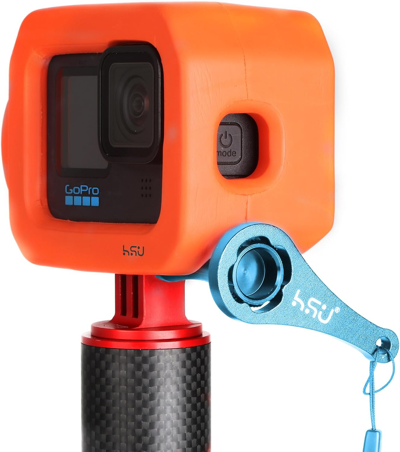 HSU Aluminum Alloy Extension Long Thumbscrews + Wrench for Gopro Hero 13, 12, 11, 10, 9, 8, 7, 6, 5, 4, Compatible with Gopro Media Mod, AKASO Campark and Other Action Cameras (Blue) image number 1