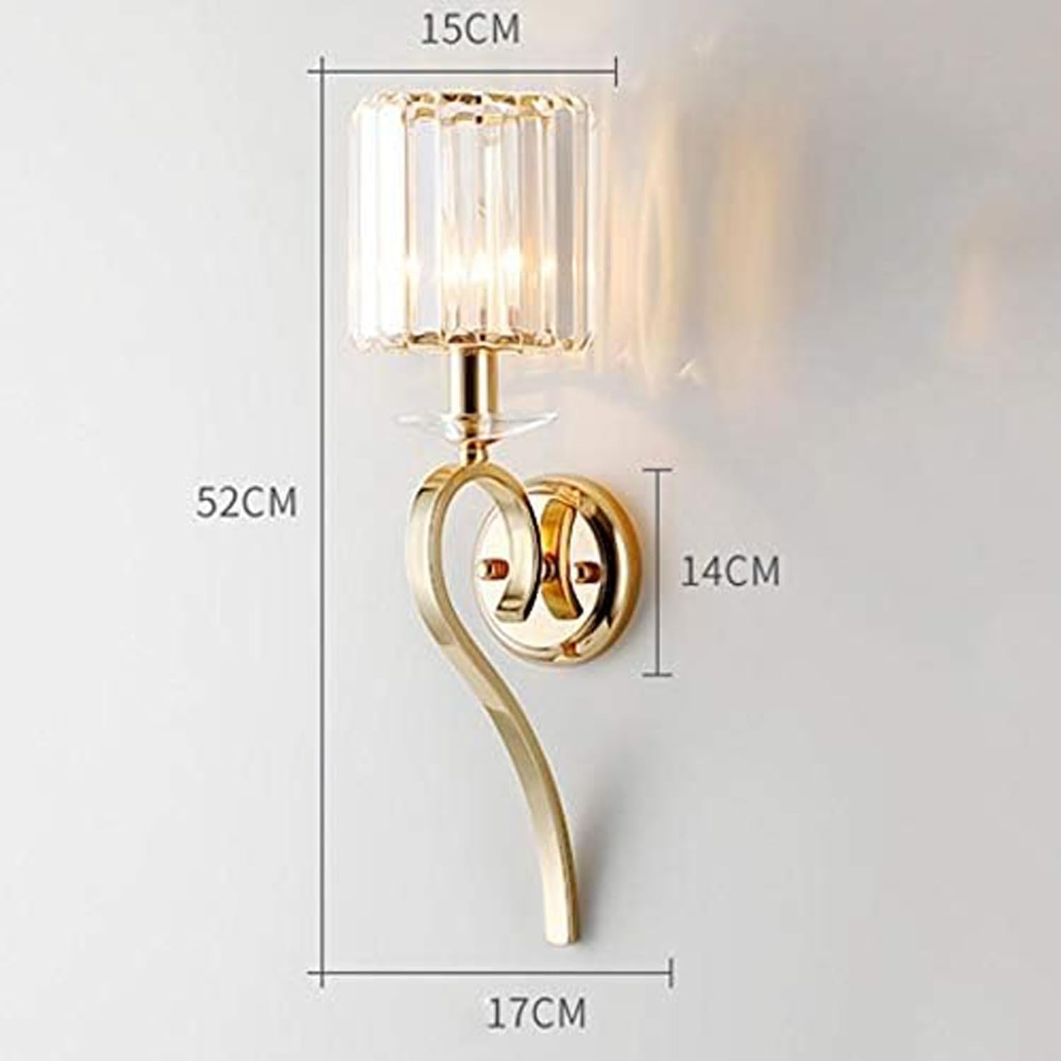 Crystal Wall Lamp Wrought Iron Lamp Body Crystal Lampshade Villa Hotel Study Hall Corridor Aisle Living Room Interior Lighting Wall Lighting image number 3