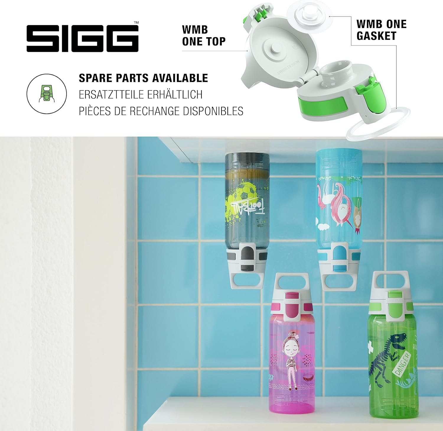 SIGG Viva ONE Children'S Drinking Bottle (0.5 L), Non-Toxic Kids Water Bottle with Non-Spill Lid, Lightweight Children'S Bottle Made of Polypropylene