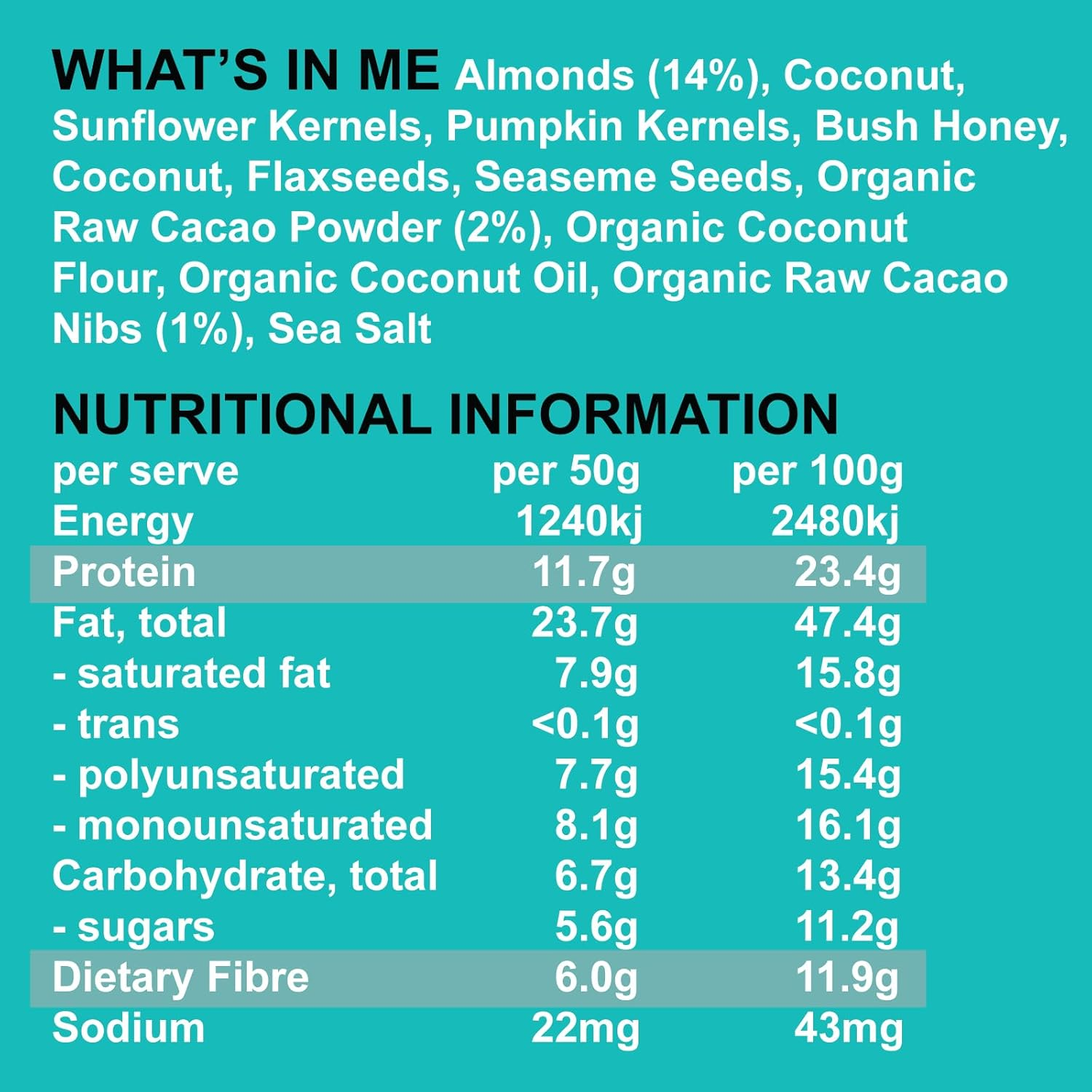 FARMER JO Paleo Cacao Gluten Free Granola - High Protein 23.4G Healthy Chocolate Flavored Breakfast Cereal | Keto Freindly, Dairy Free, Grain Free, High Fibre, Low Sodium - Resealable Bag (5 Bags X 300G) image number 6