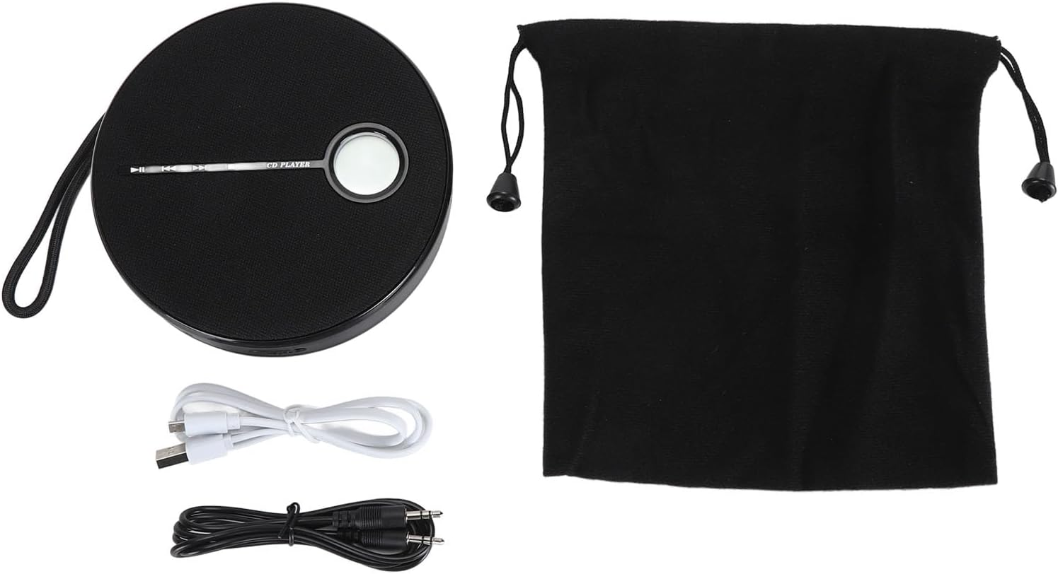 Audio CD Player, BT 5.0 Home CD Music Player Memory Play anti Skip Function Rechargeable Desktop CD Player Built in Speaker CD Music Player for Car Home Outdoor Decor image number 4