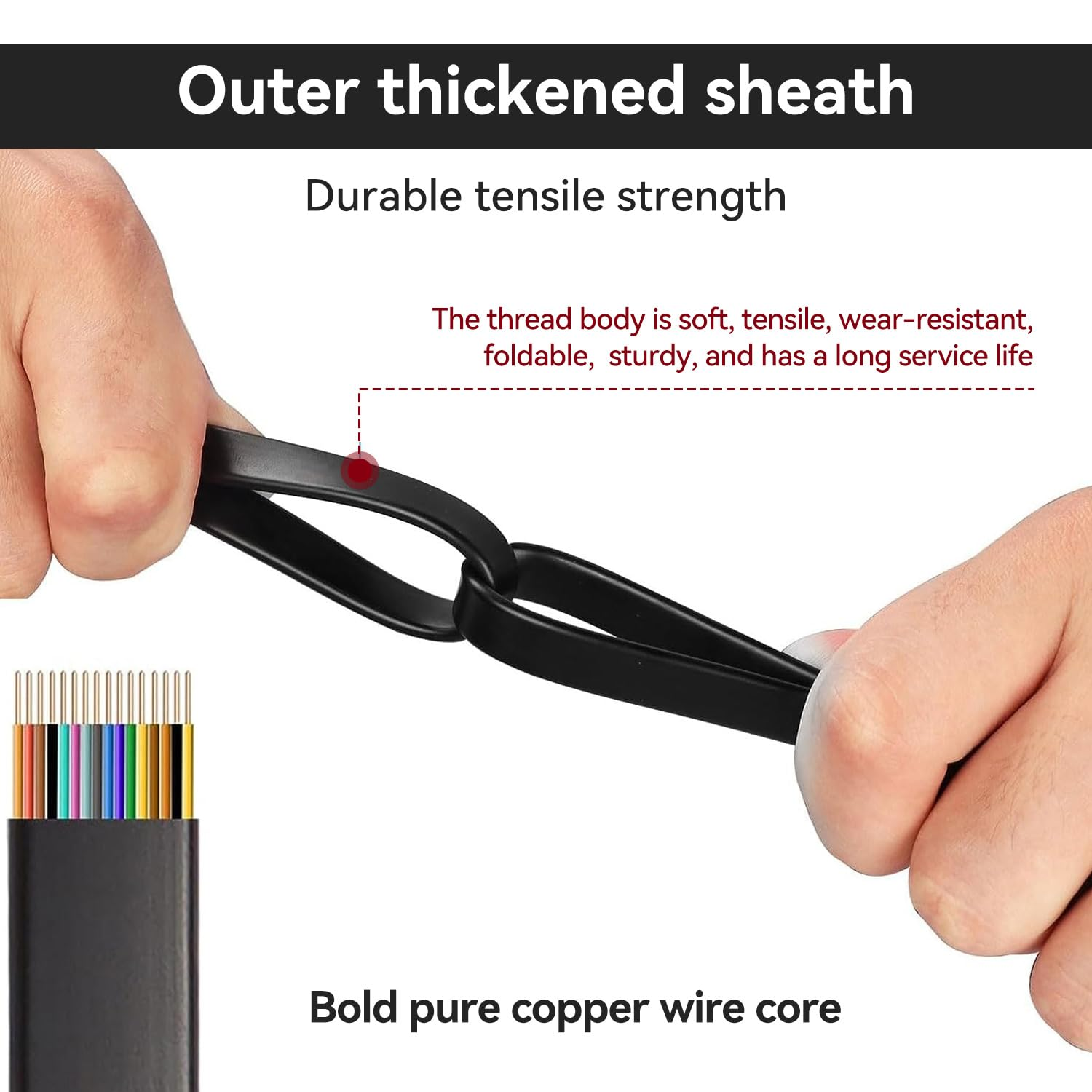 3.3Ft/1M Car OBD2 Extension Cable Professional Automotive Diagnostic Scan Tool 16 Pin Male to Female OBDII Extend Cable for Car Diagnostic Extender Cord Adapter image number 4