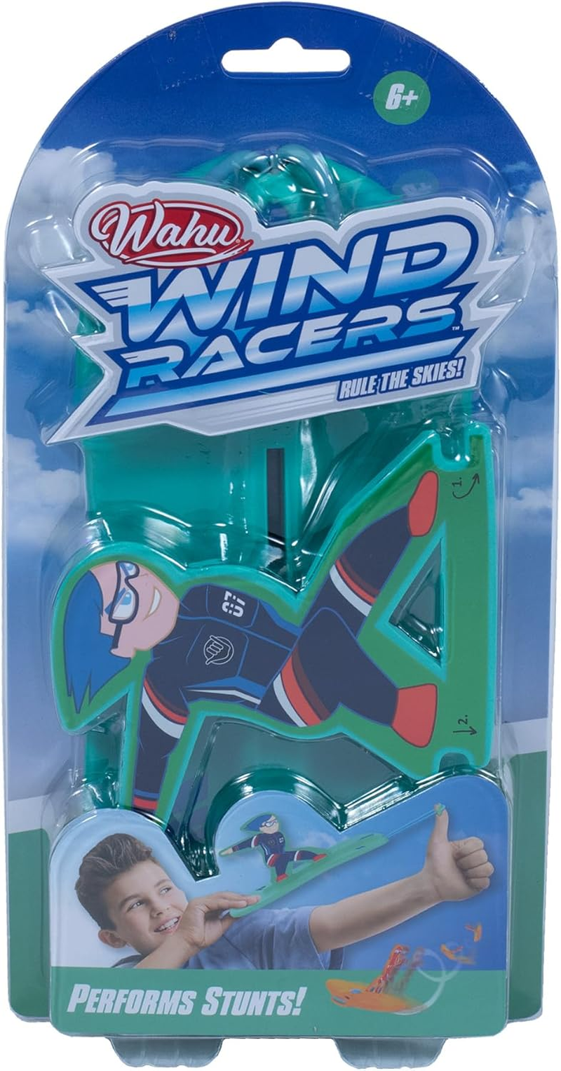 Wahu Wind Racers Flying Toy for Kids Ages 6+ | Performs Loops, Tricks & Boomerangs | Aerodynamic Foam Glider with Launcher | Outdoor Active Play | Multicolour Styles May Vary