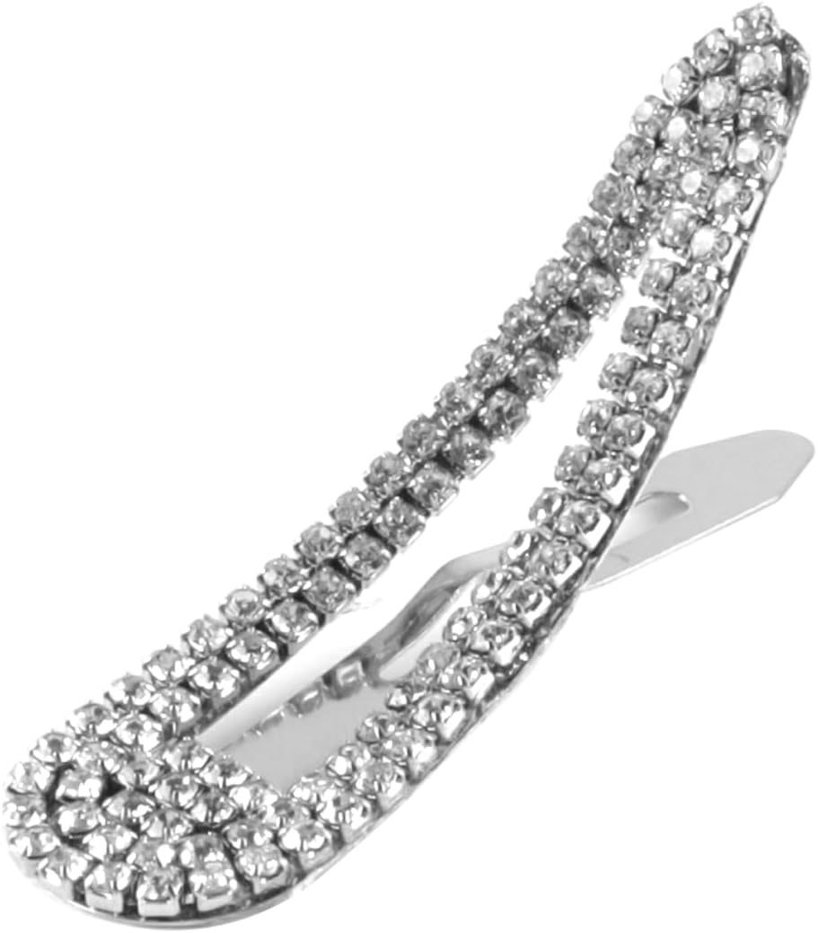 Orivin 4Pcs Silver Rhinestone Hair Clips Alloy Decorative Fashion Styling Accessories for Women Daily Wear Party Date​