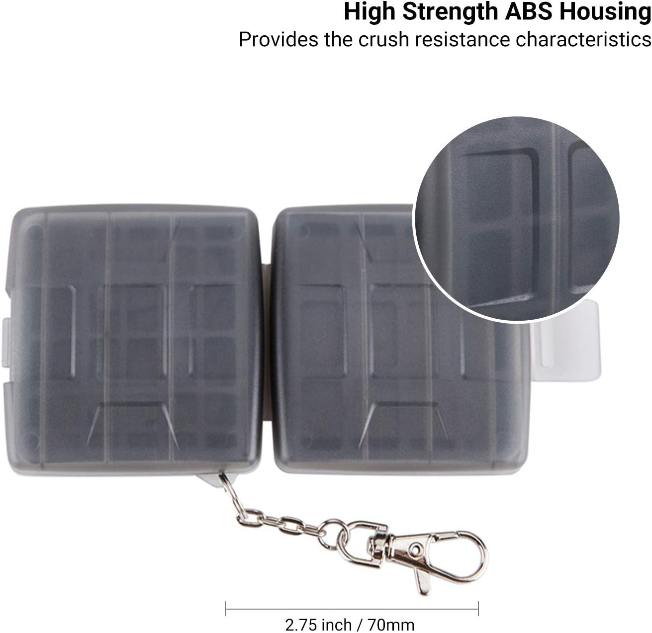 Micro SD Case SD Card Holder Case, Memory Card Case Storage for 4 SDHC SDXC Cards and 4 TF MSD Cards, Anti-Dust Crush Resistance image number 1