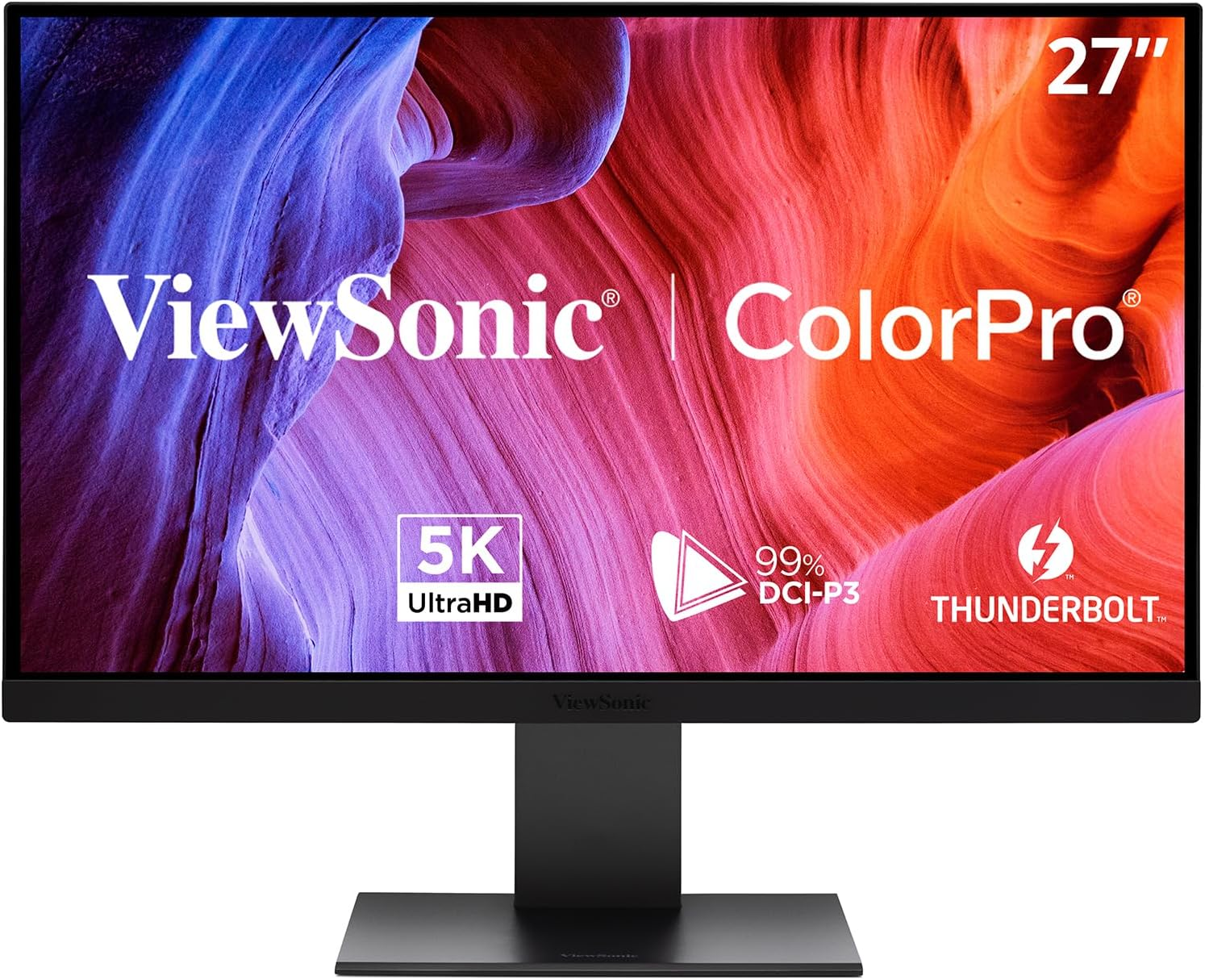 Viewsonic VP2788-5K 27" 5K Mac-Ready Monitor with 100% Srgb, 99% DCI-P3, Pantone Validated, Advanced Ergonomics, Thunderbolt 4, USB Hub, HDMI, and DP for Home and Office image number 6