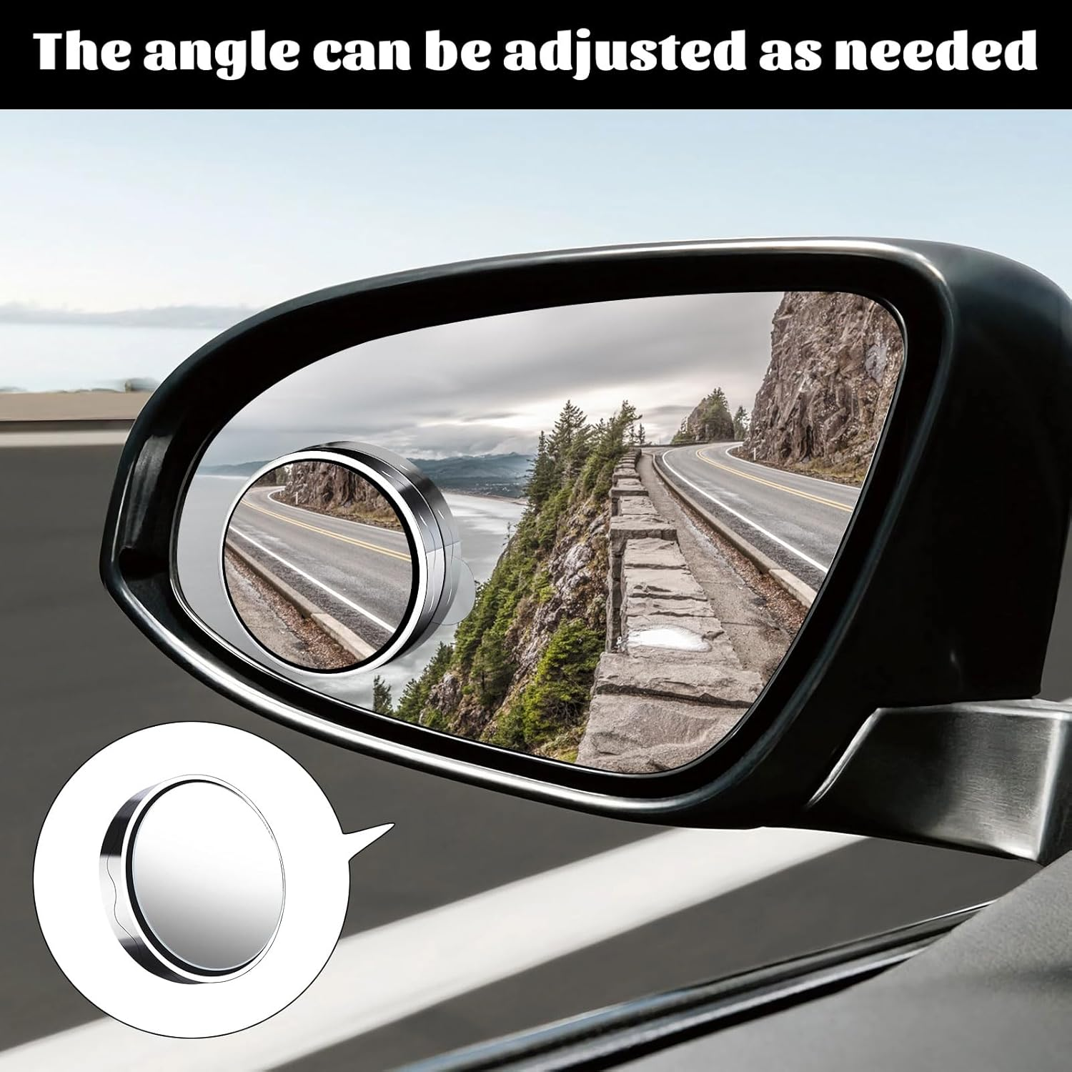 Car Blind Spot Mirror, 4Pcs Blind Spot Mirrors for Cars, Hd Car Mirror, Suction Cup Blind Spot Mirror, 360&deg; round HD Glass Convex Rearview, Auxiliary Mirrors for Jeep,Cars,Truck image number 3