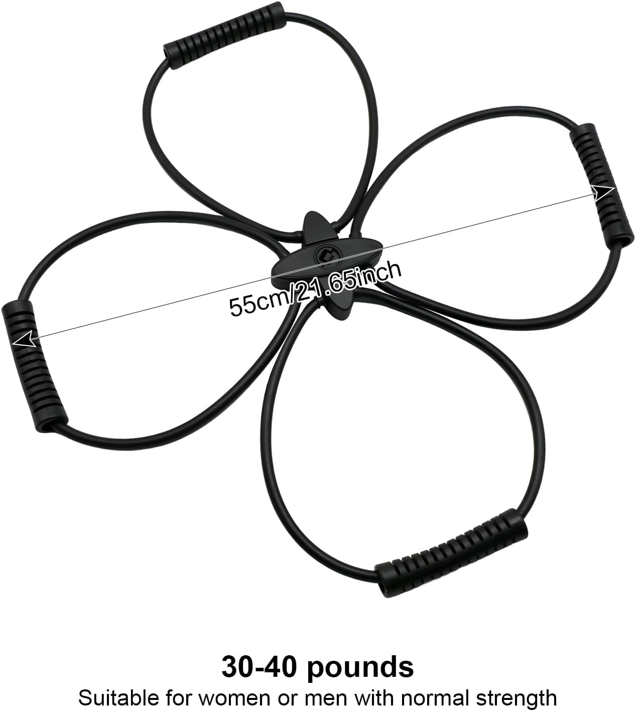 Naapesi Women'S Pilates Coreplus Reformer Kit Pilates Band with 4 Rings Fitness Equipment for Muscle Building & Flexibility (Black) image number 2